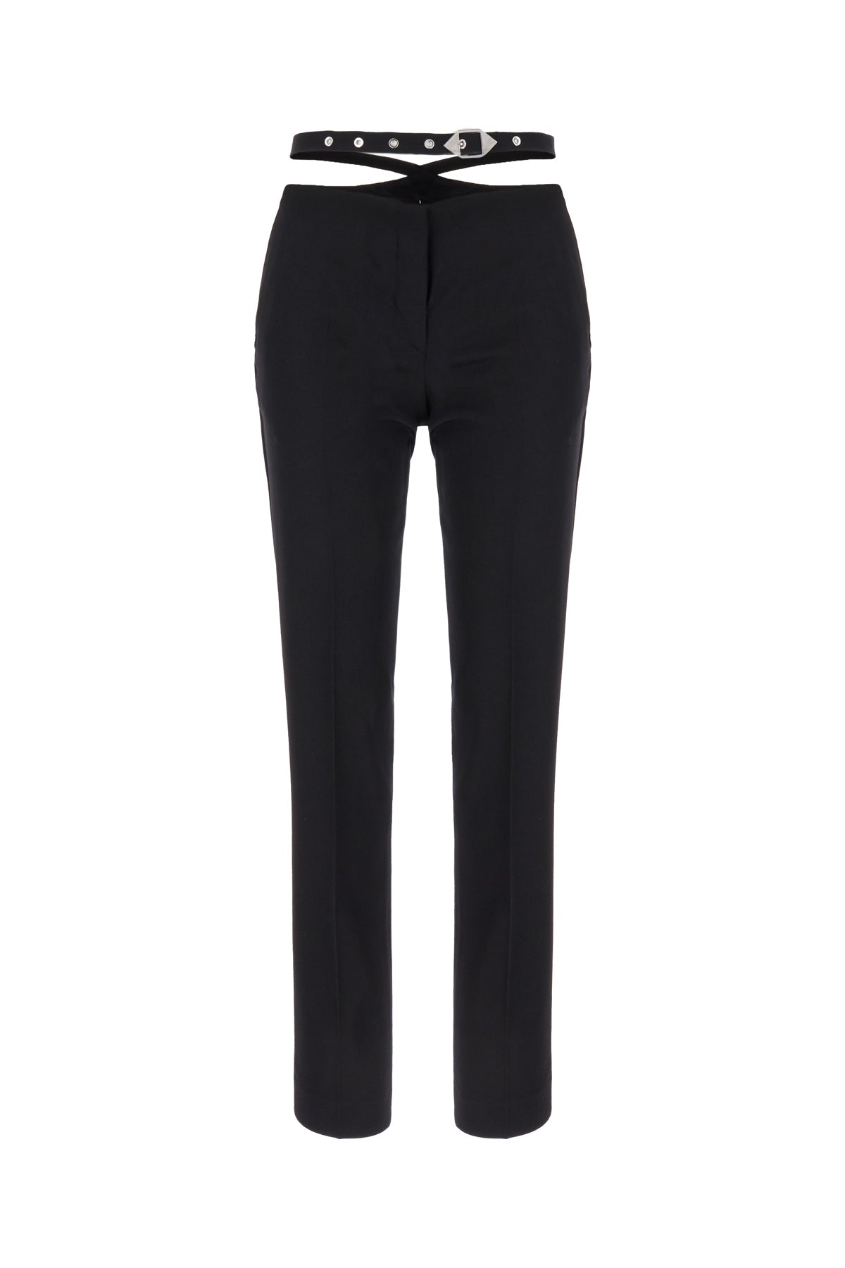 The Attico Pantalone in lana nera