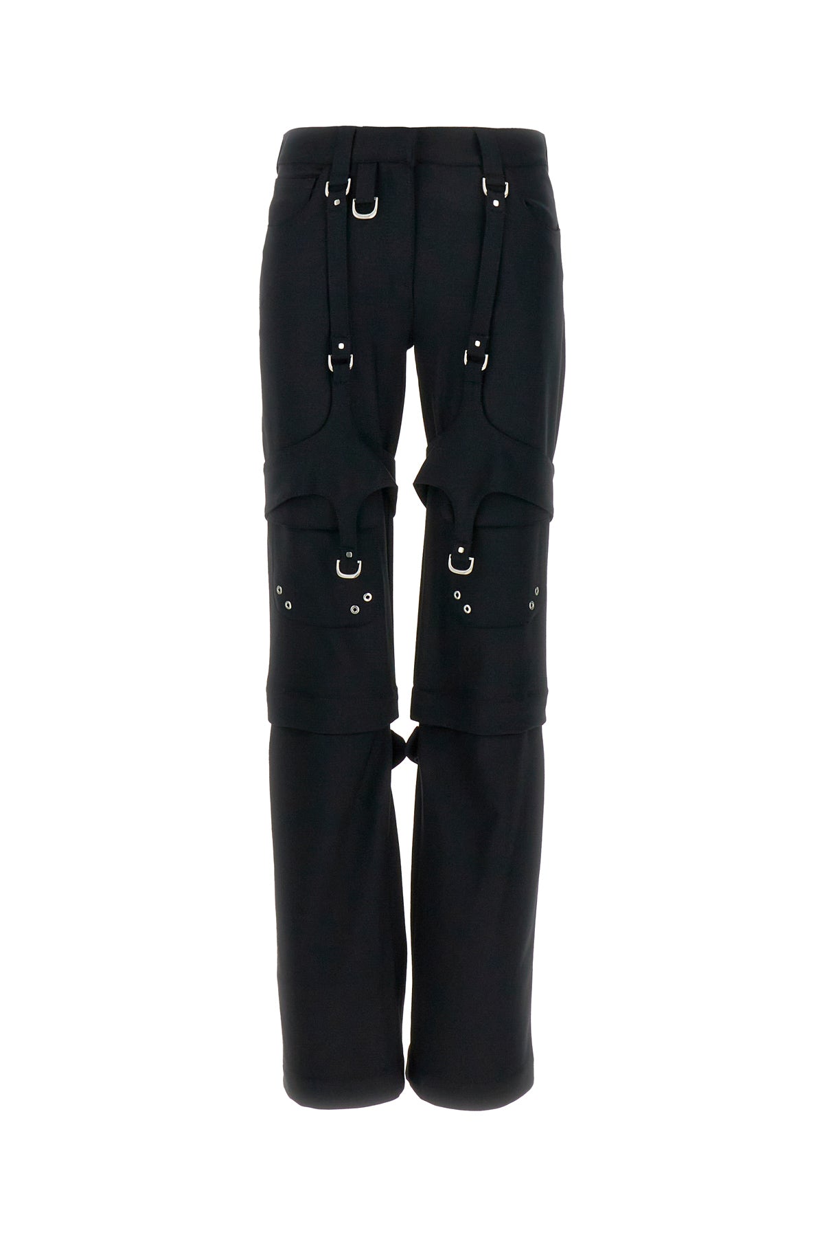 Off-White Pantalone in misto poliestere stretch nero