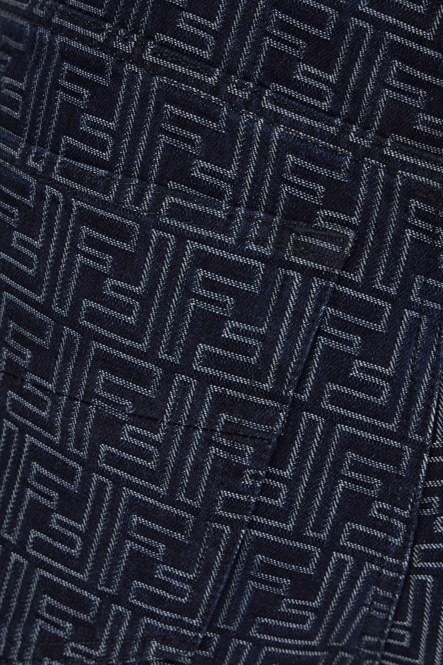 Fendi Bermuda in denim ricamato, view 3