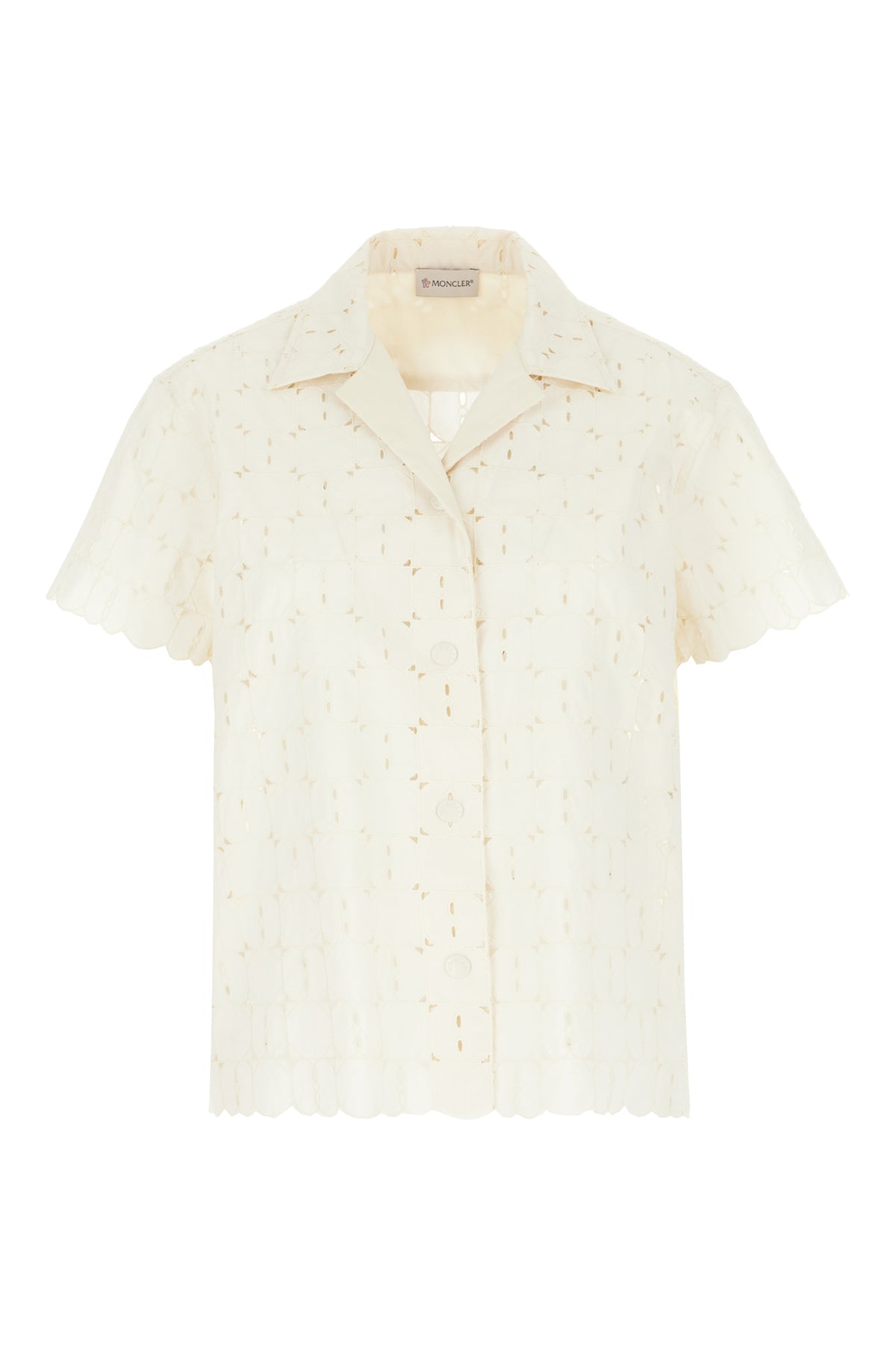 Moncler Camicia in pizzo avorio