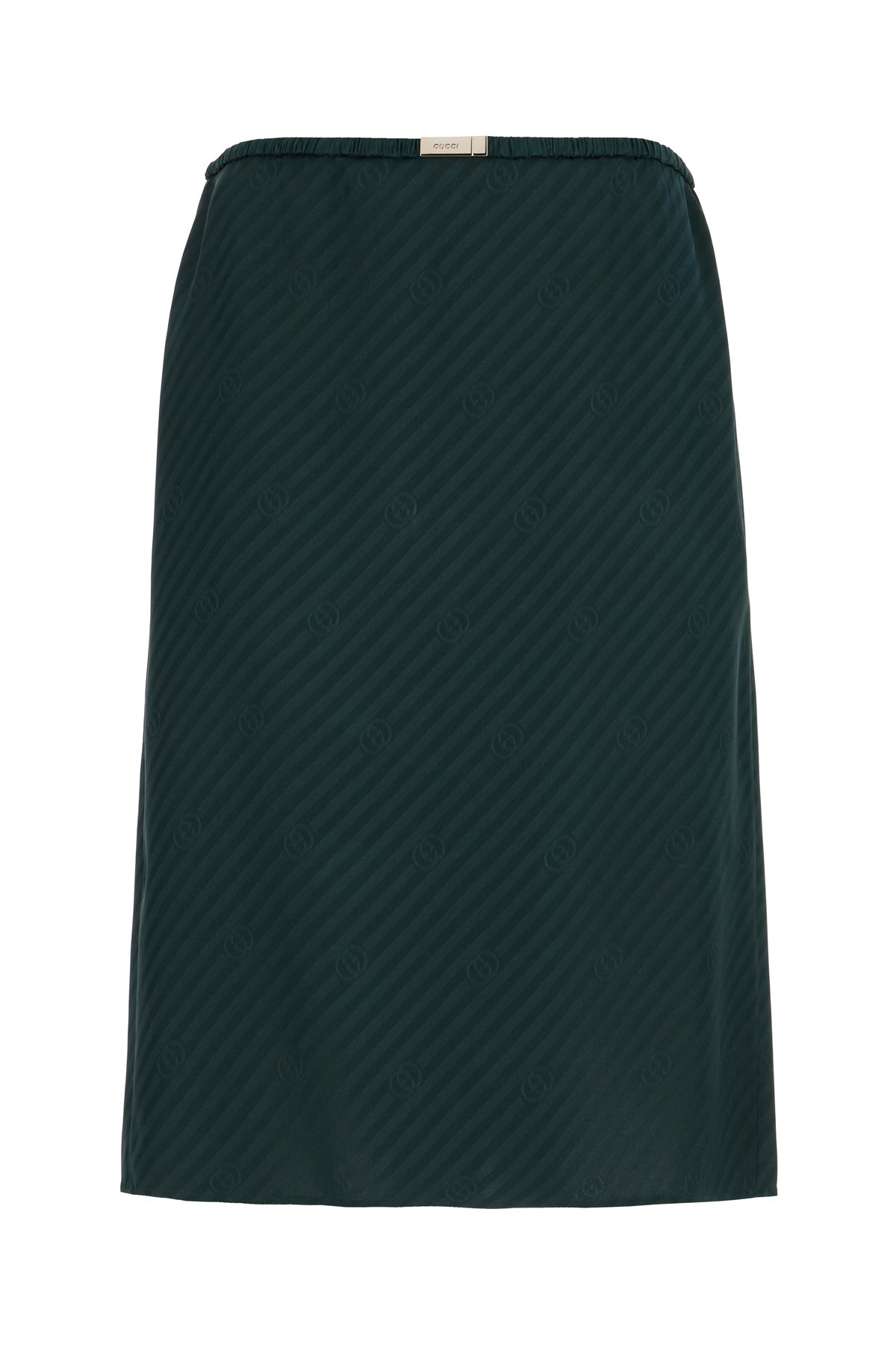 Gucci Gonna in seta verde scuro
