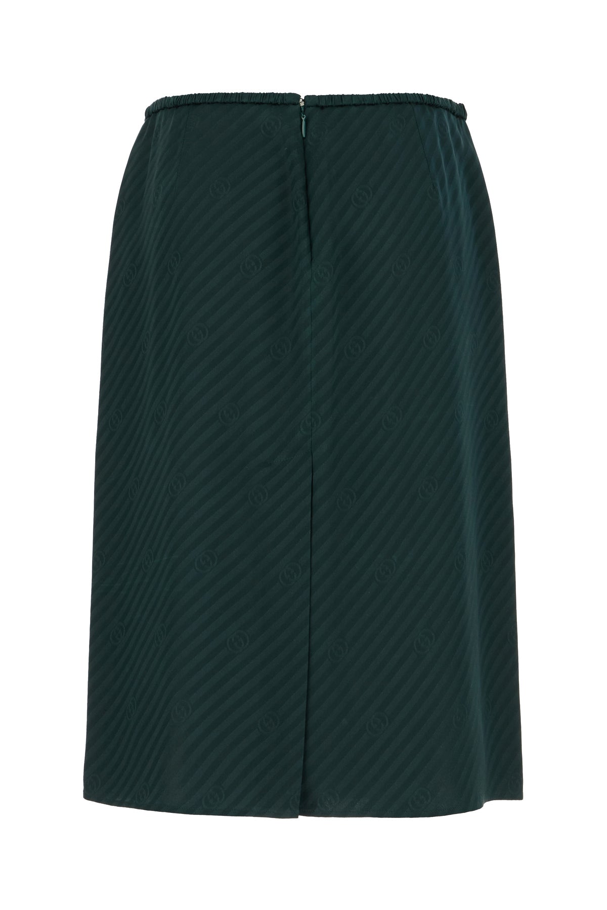 Gucci Gonna in seta verde scuro, view 2
