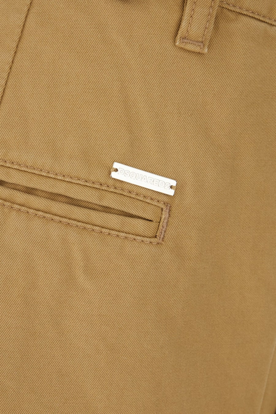 Dsquared2 Pantalone chino in cotone cammello, view 3