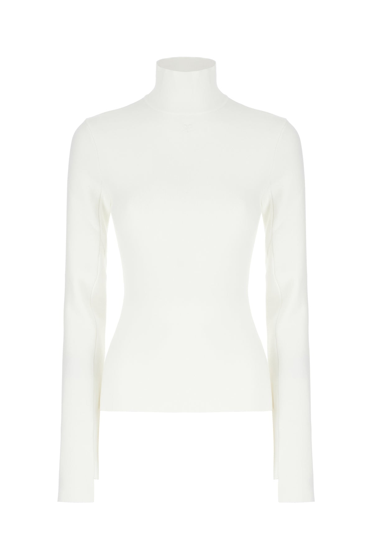 COURREGES Maglione in misto viscosa bianca