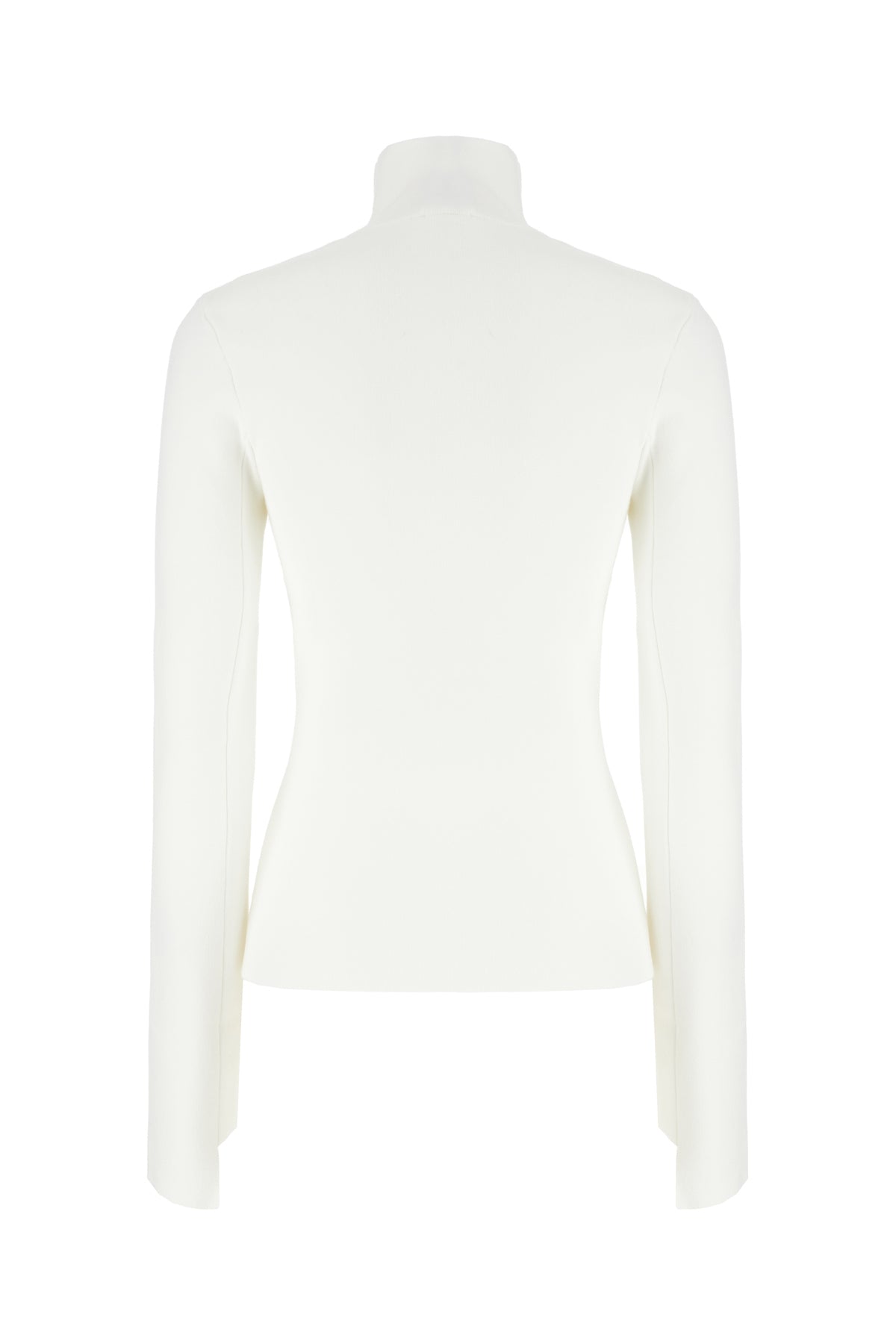 COURREGES Maglione in misto viscosa bianca, view 2