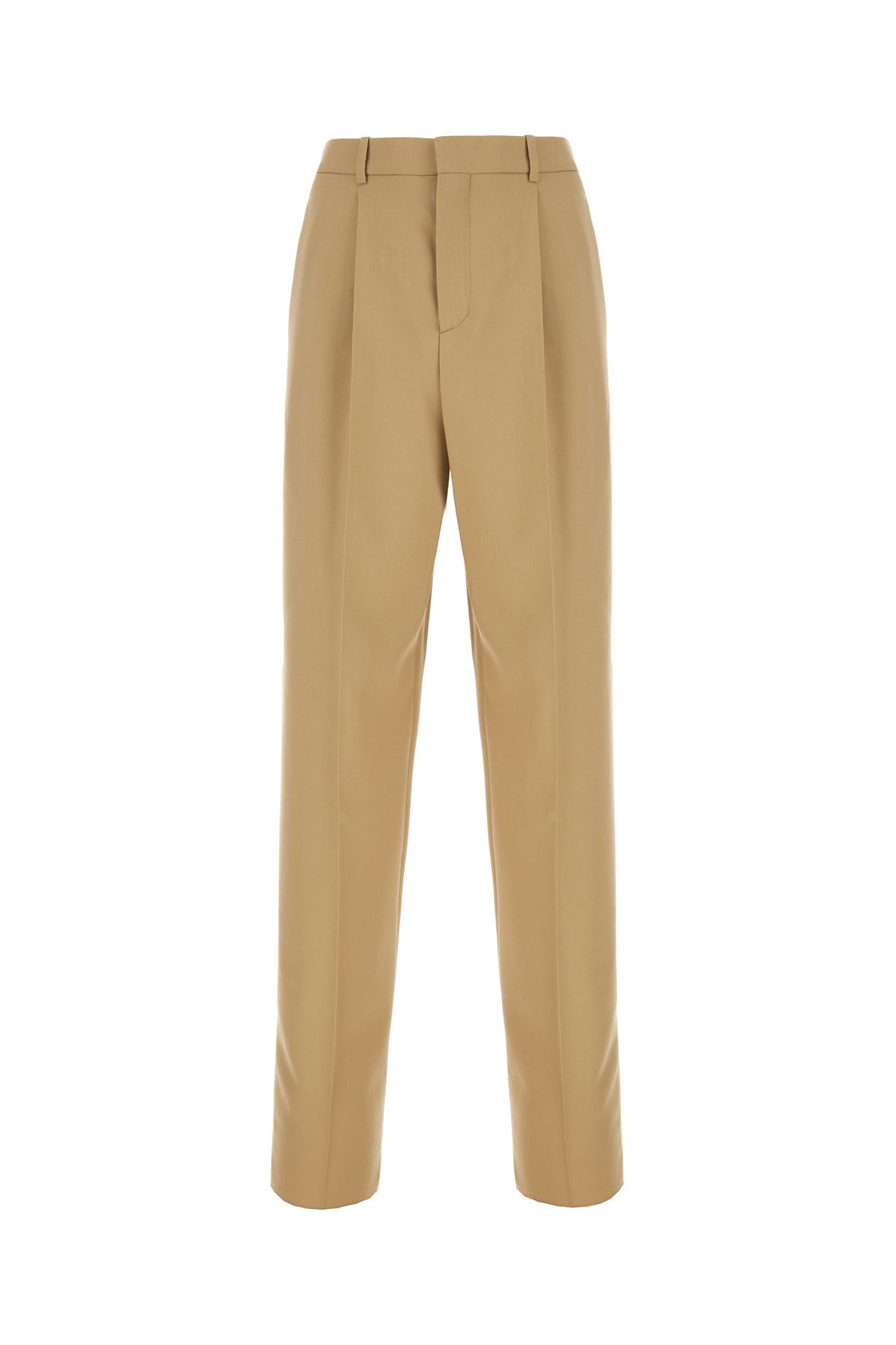 Saint Laurent Pantalone in lana beige