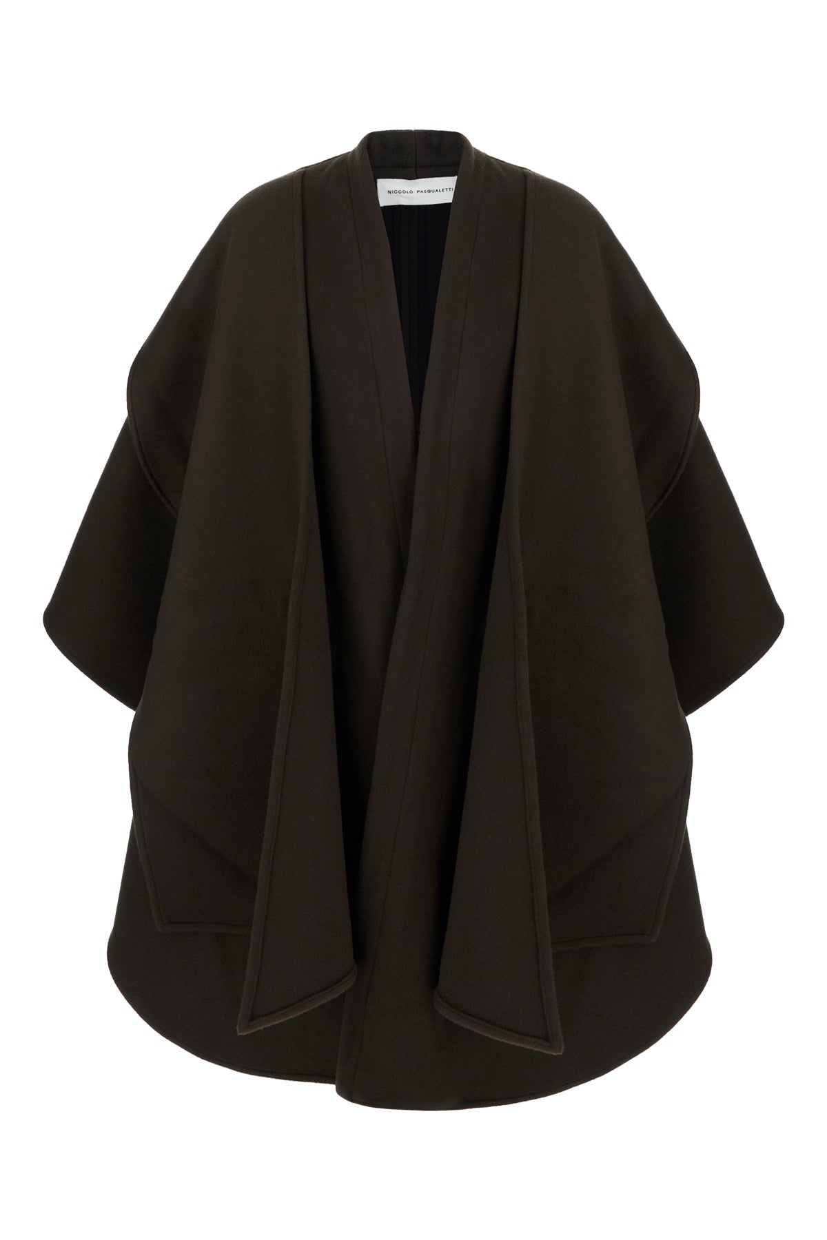 NICCOLO PASQUALETTI Cappotto in misto lana cioccolato