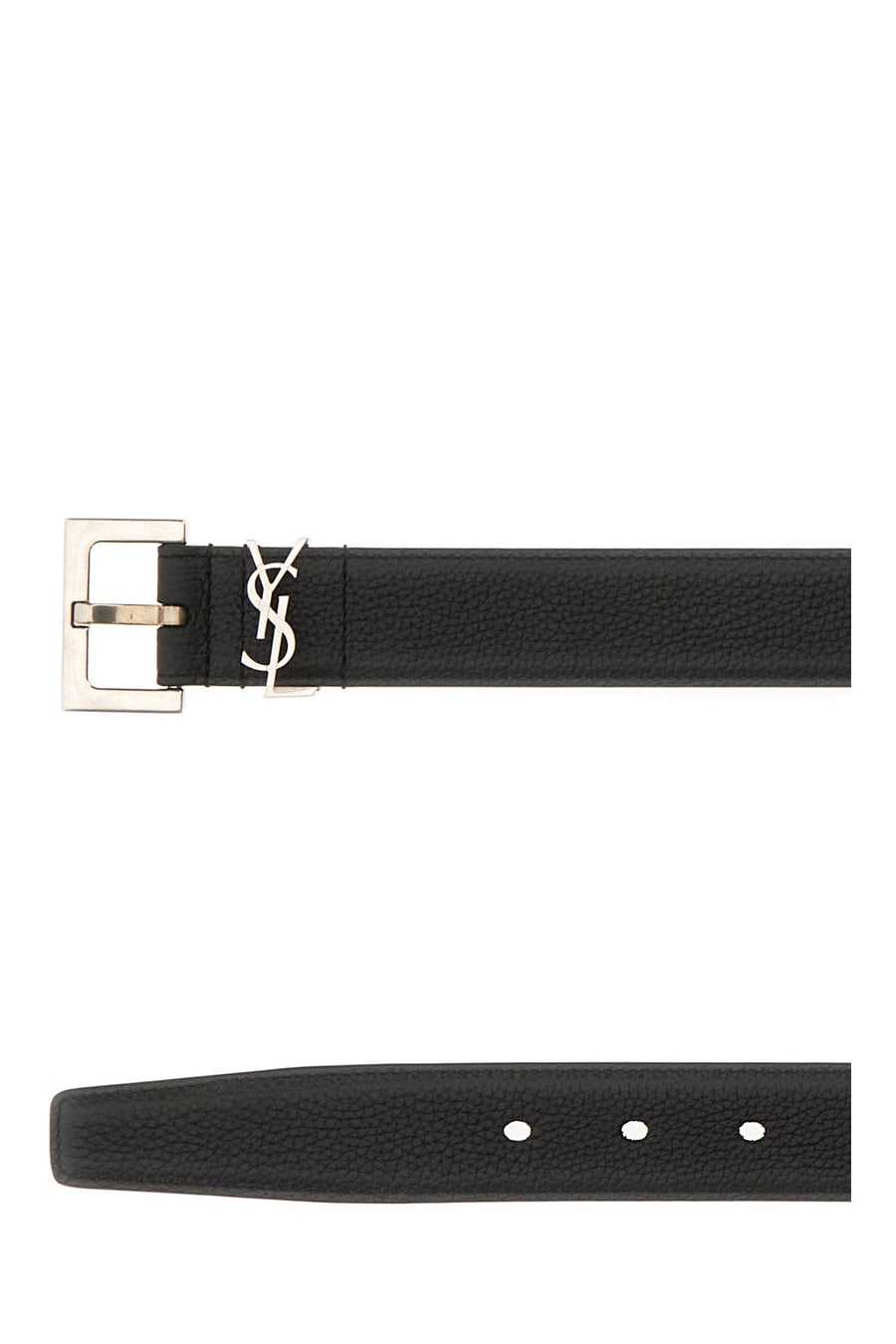 Saint Laurent Cintura in pelle nera, view 2