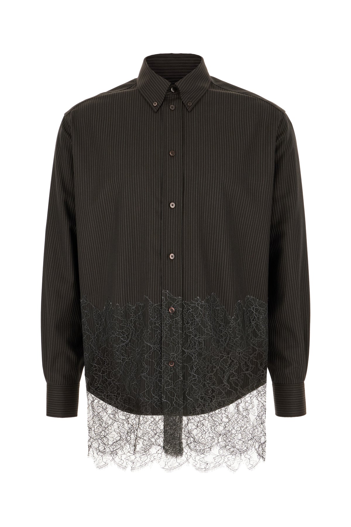 Fendi Camicia in lana ricamata