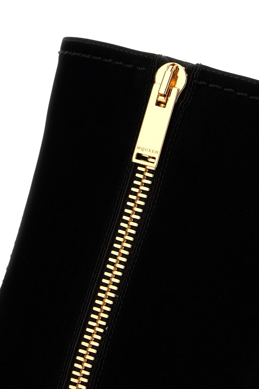Alexander McQueen Stivali in pelle nera, view 4