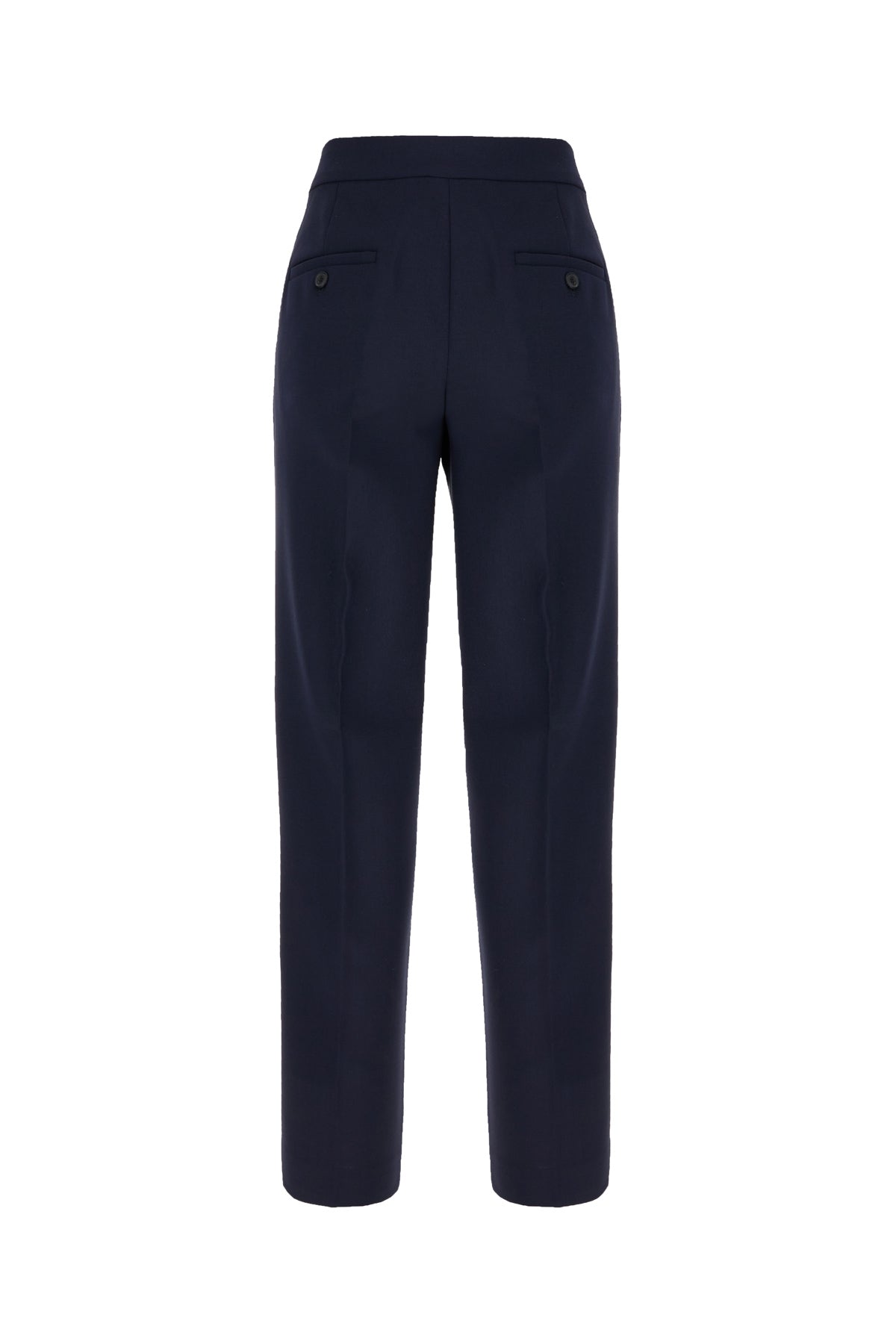 Max Mara Pantalone in misto lana blu notte, view 2