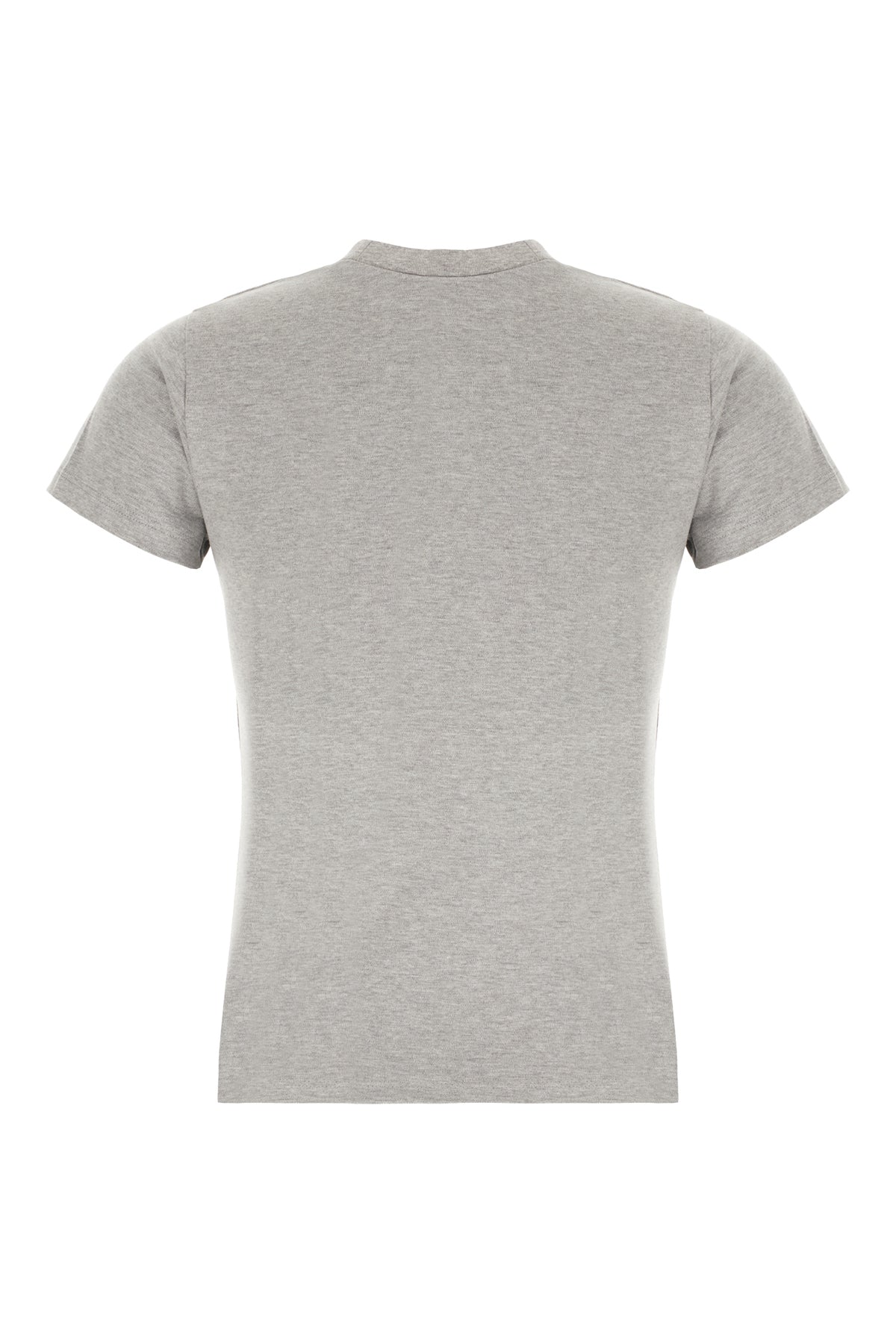 Alexander McQueen T-shirt in cotone grigio, view 2