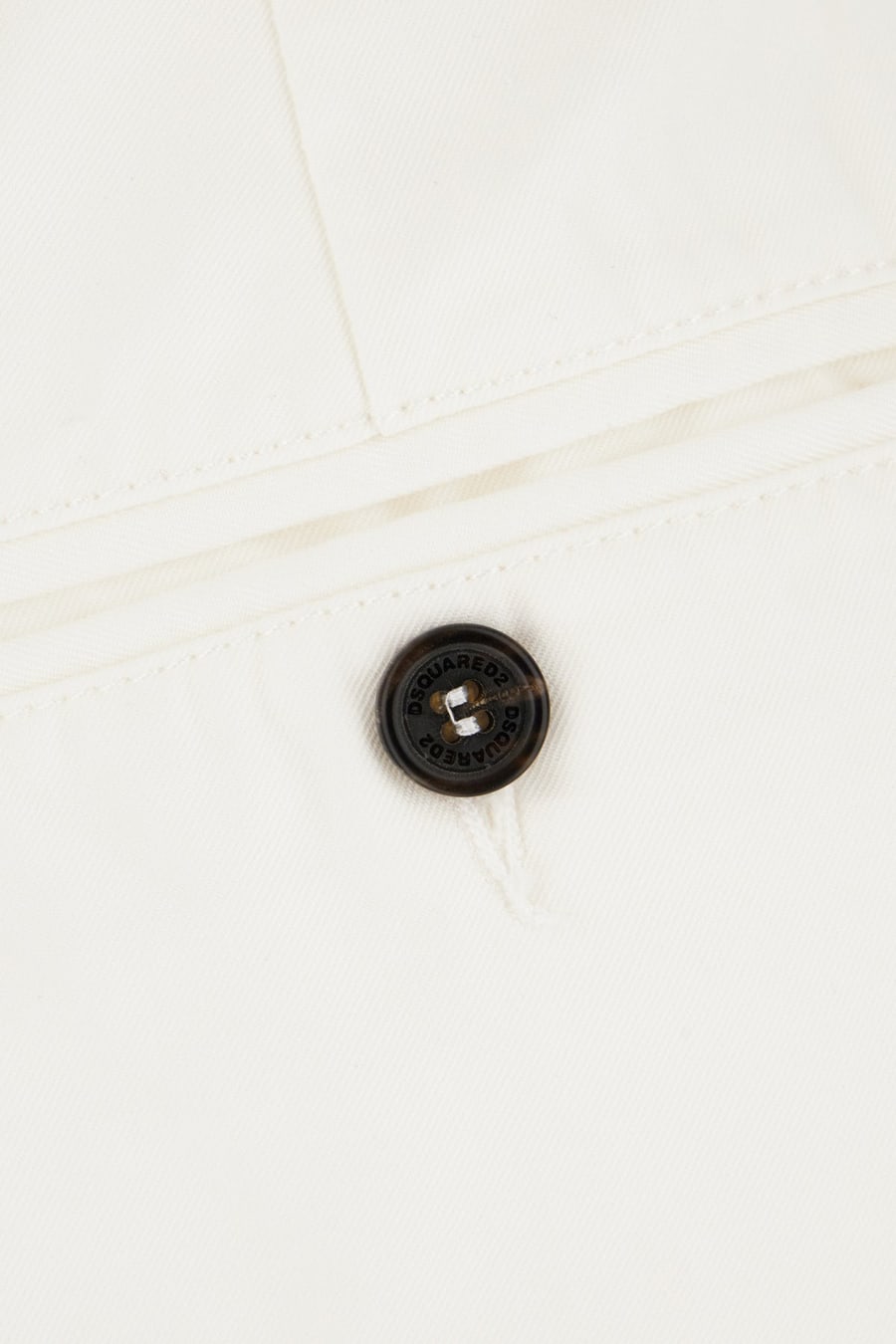 Dsquared2 Pantalone in cotone bianco, view 3