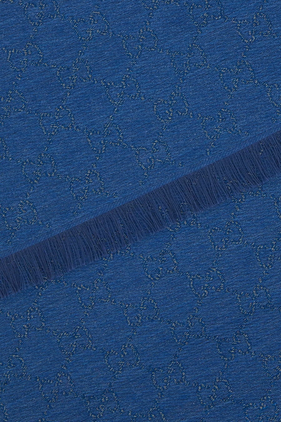 Gucci Sciarpa in misto lana blu, view 2