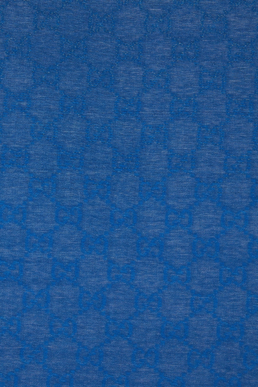 Gucci Sciarpa in misto lana blu, view 3