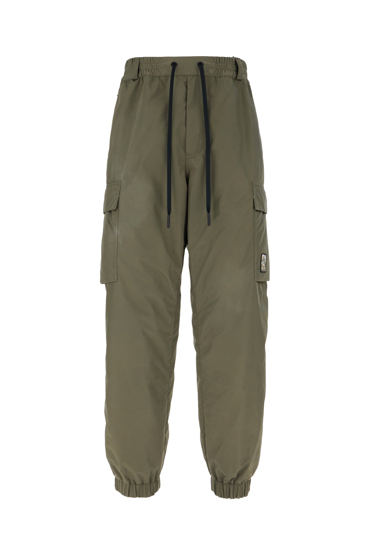 MONCLER GRENOBLE Pantalone cargo in poliestere stretch verde militare