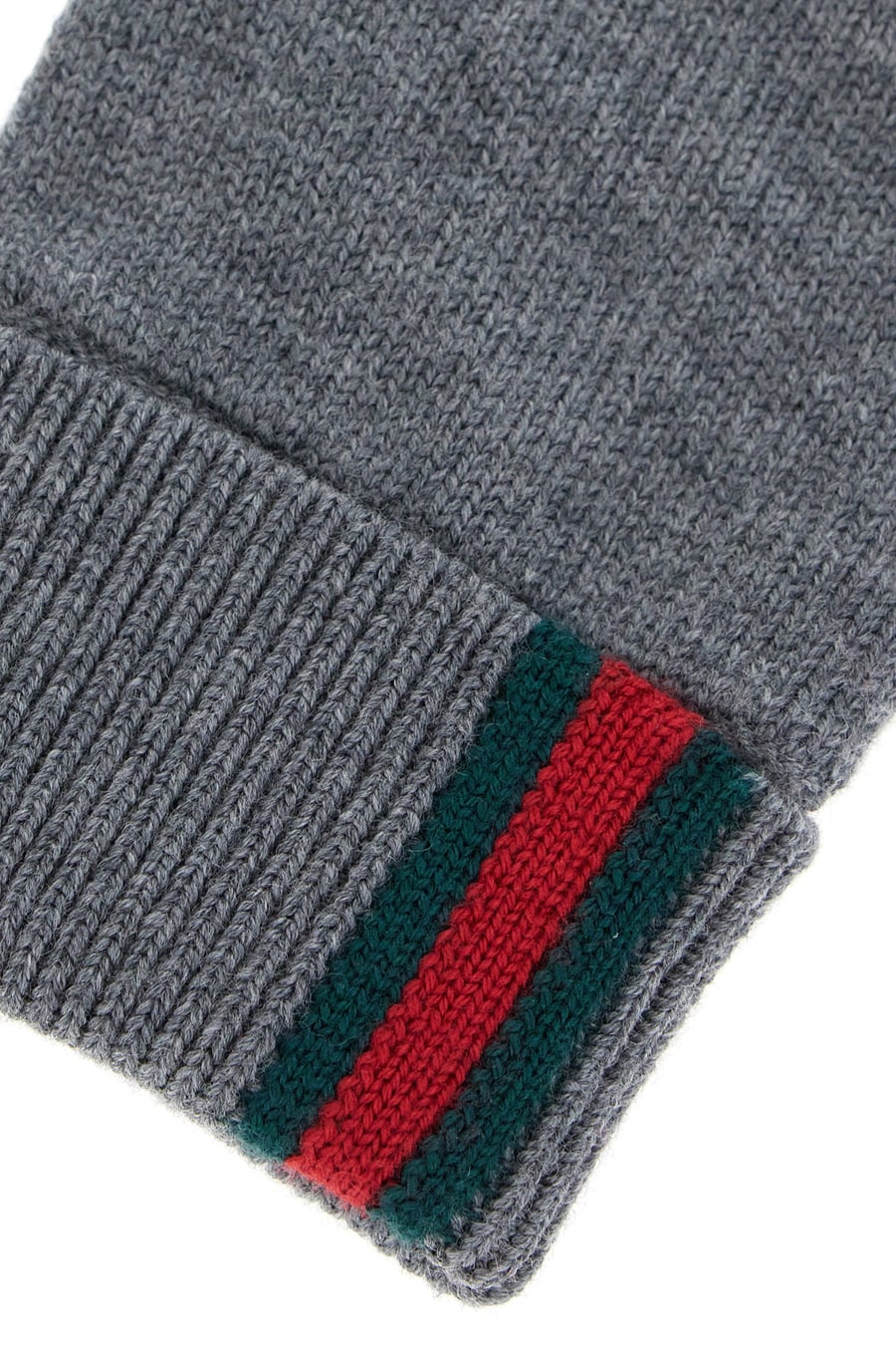 Gucci Guanti in lana grigia, view 2