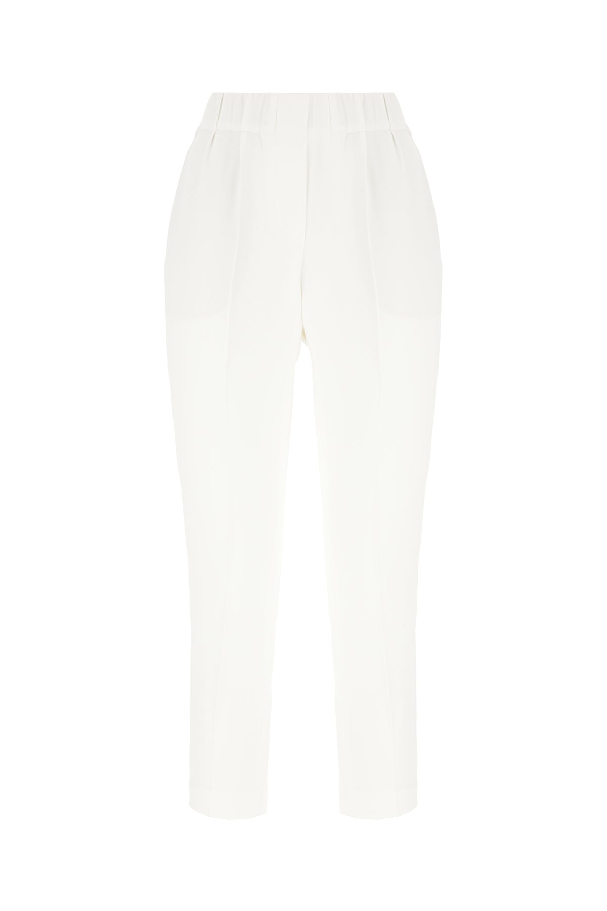 Brunello Cucinelli Pantalone in misto acetato bianco