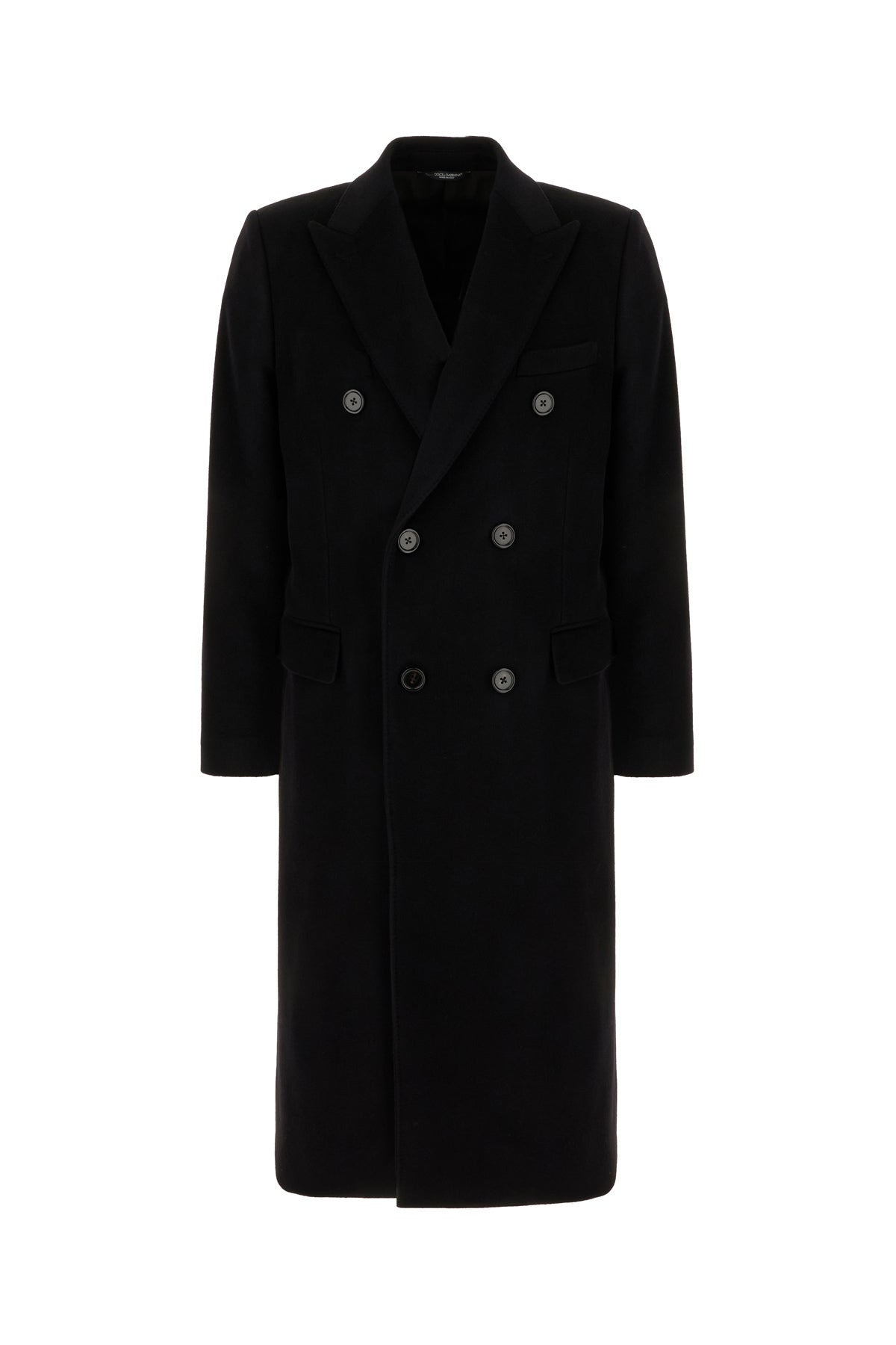 Dolce & Gabbana Cappotto in misto lana nera