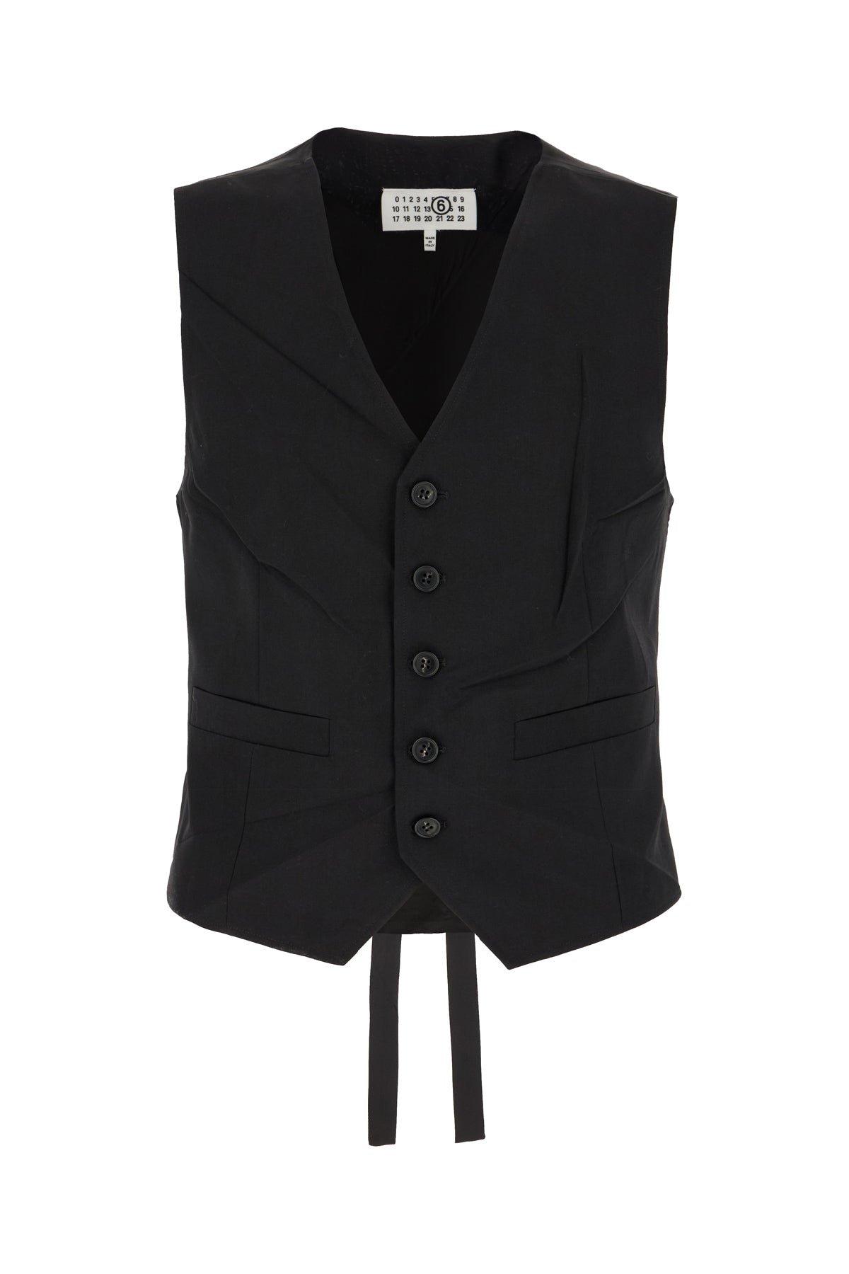 MM6 Gilet in misto poliestere nero
