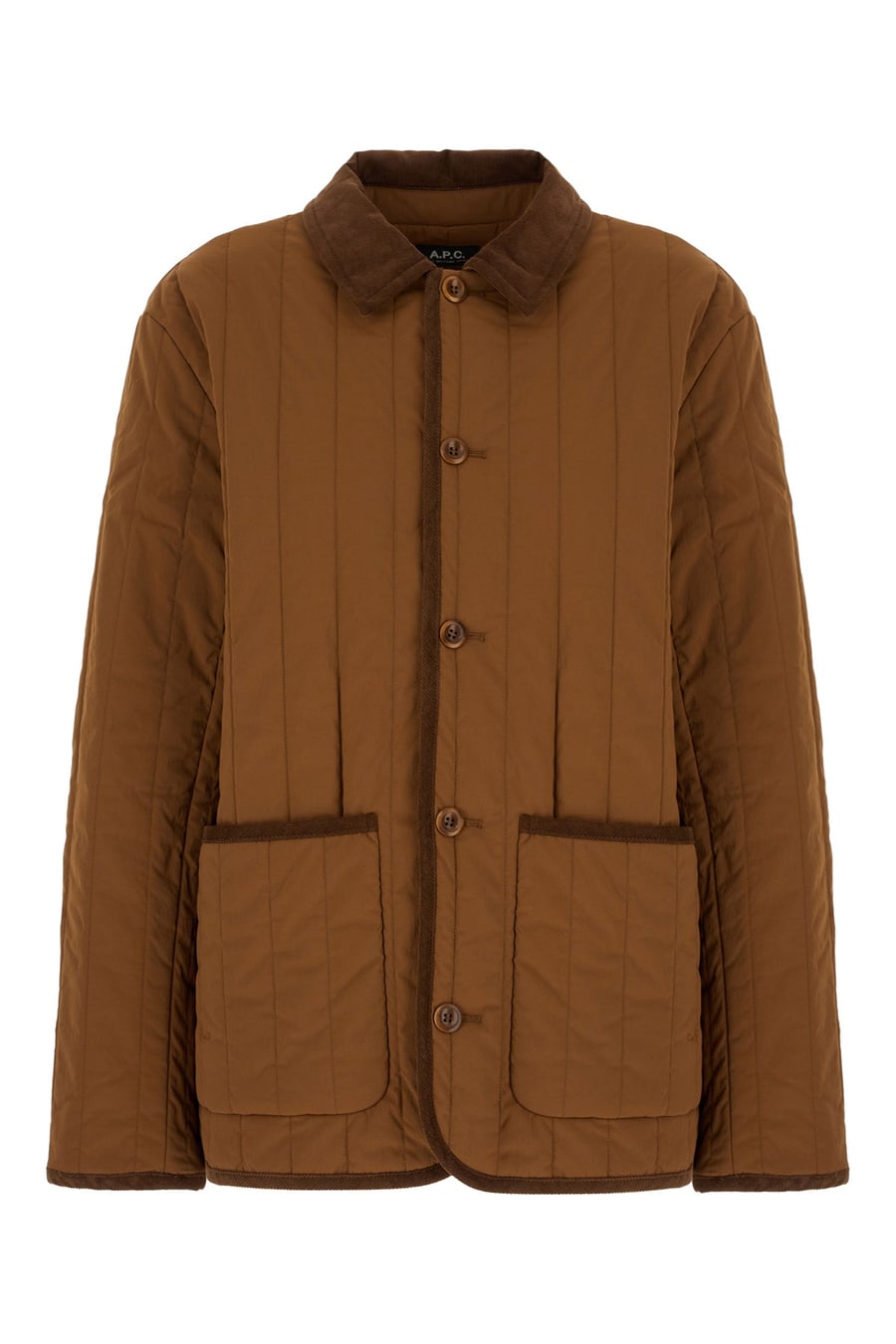 A.P.C. Giubbino in nylon stretch marrone