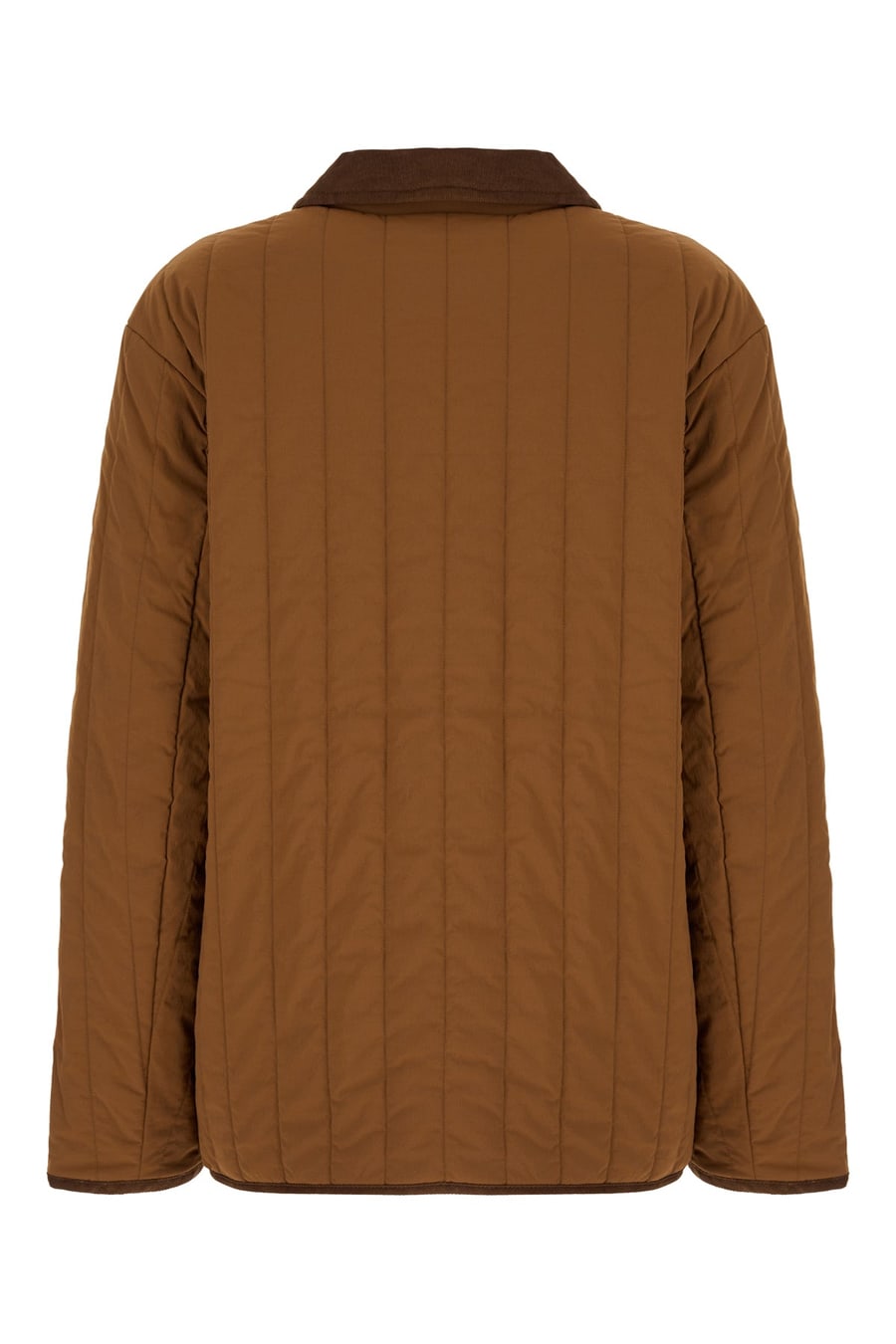 A.P.C. Giubbino in nylon stretch marrone, view 2