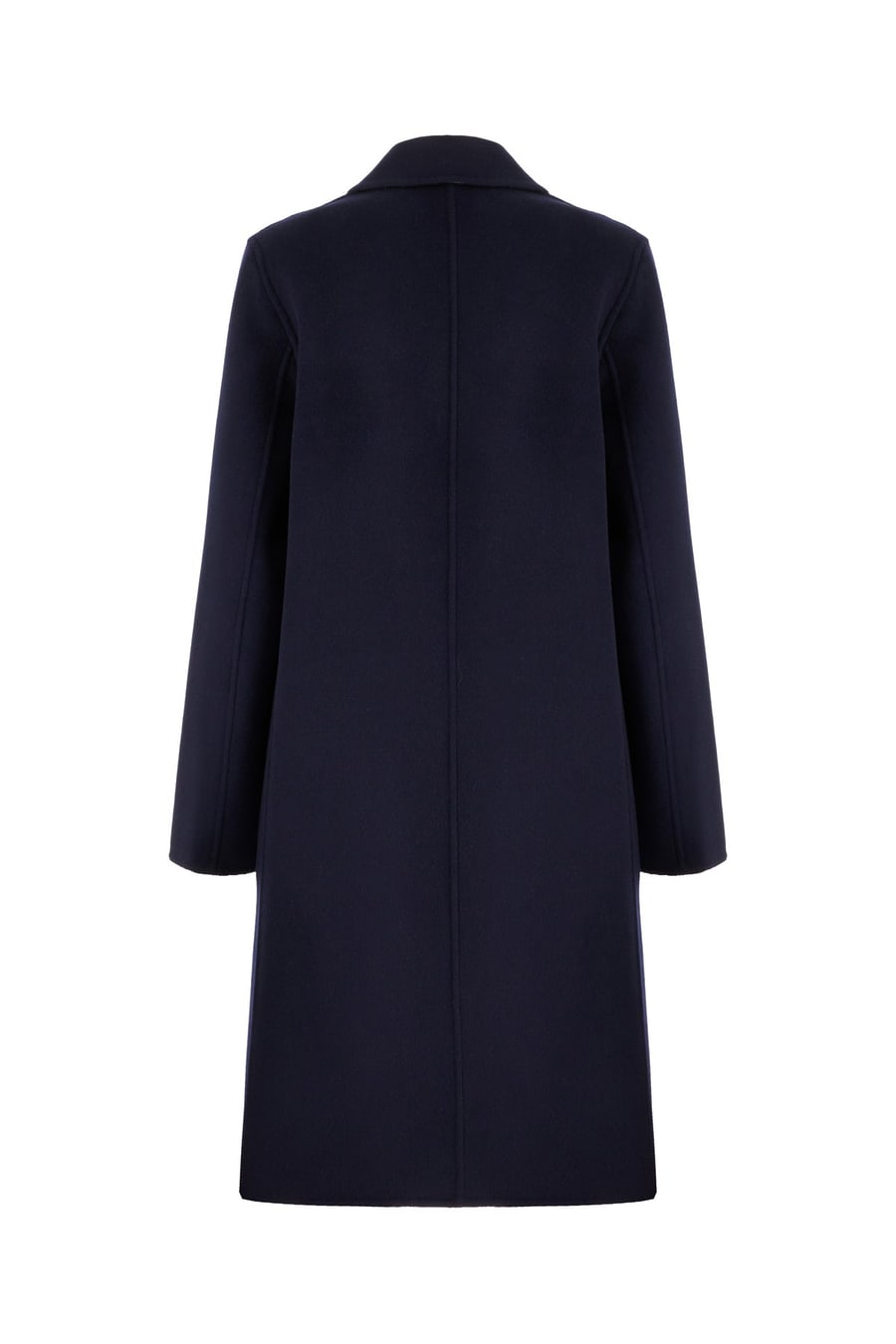 Tory Burch Cappotto reversibile in misto lana blu navy, view 2