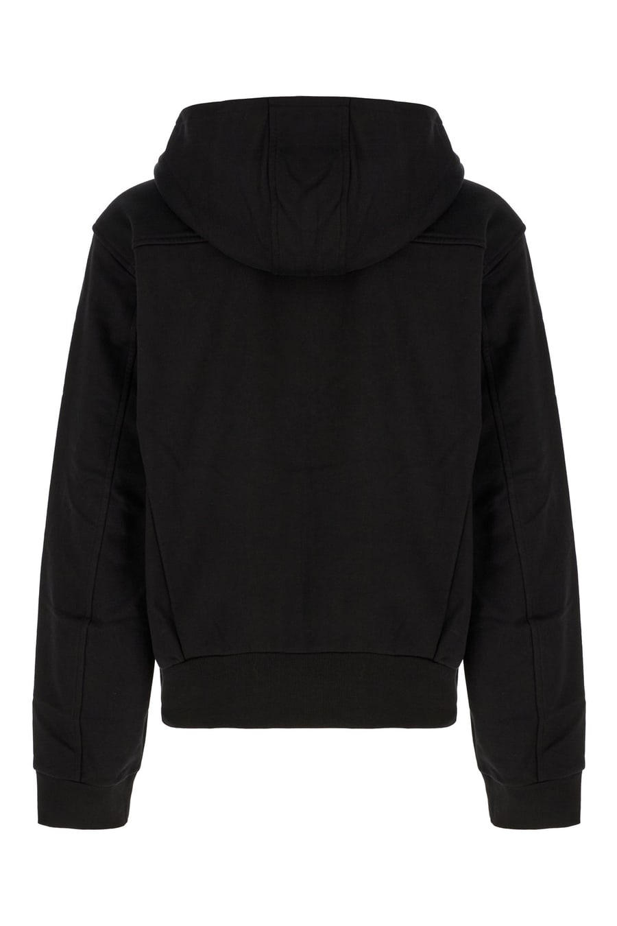 Dries Van Noten Felpa in cotone nero, view 2