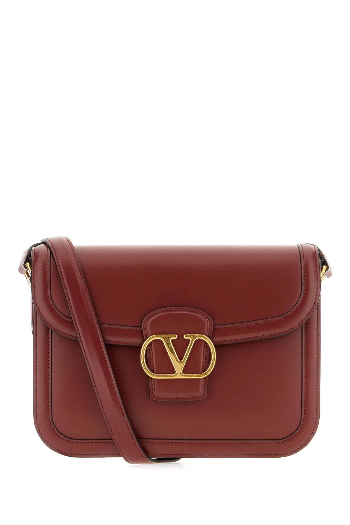 Valentino Garavani Borsa a tracolla 9to5 in pelle bordeaux