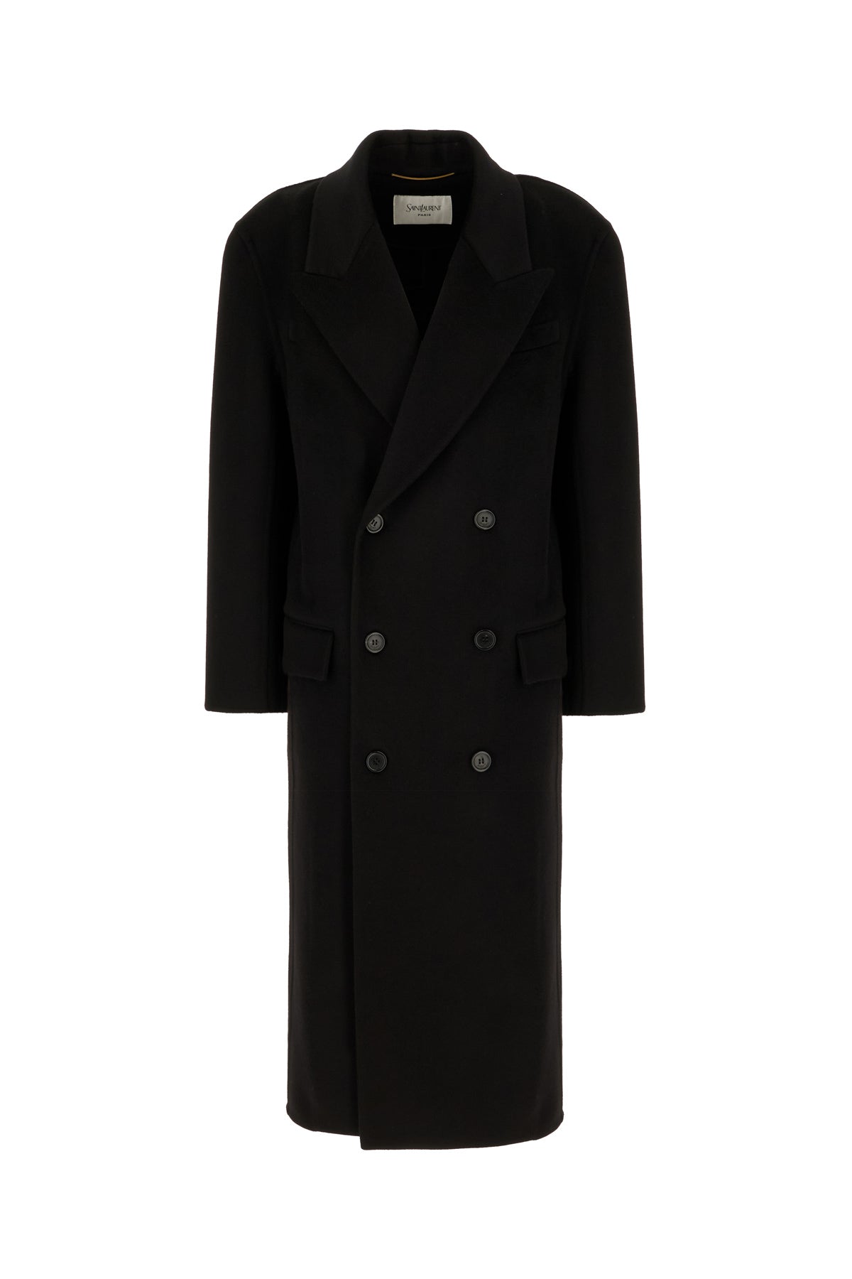 Saint Laurent Cappotto in seta nera