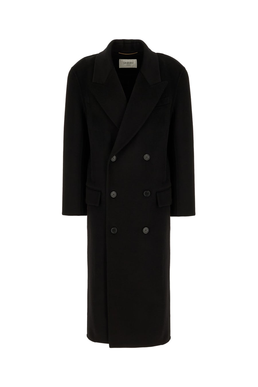 Saint Laurent Cappotto in seta nera