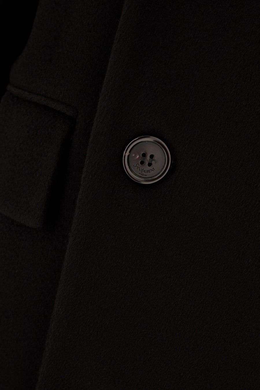 Saint Laurent Cappotto in seta nera, view 3
