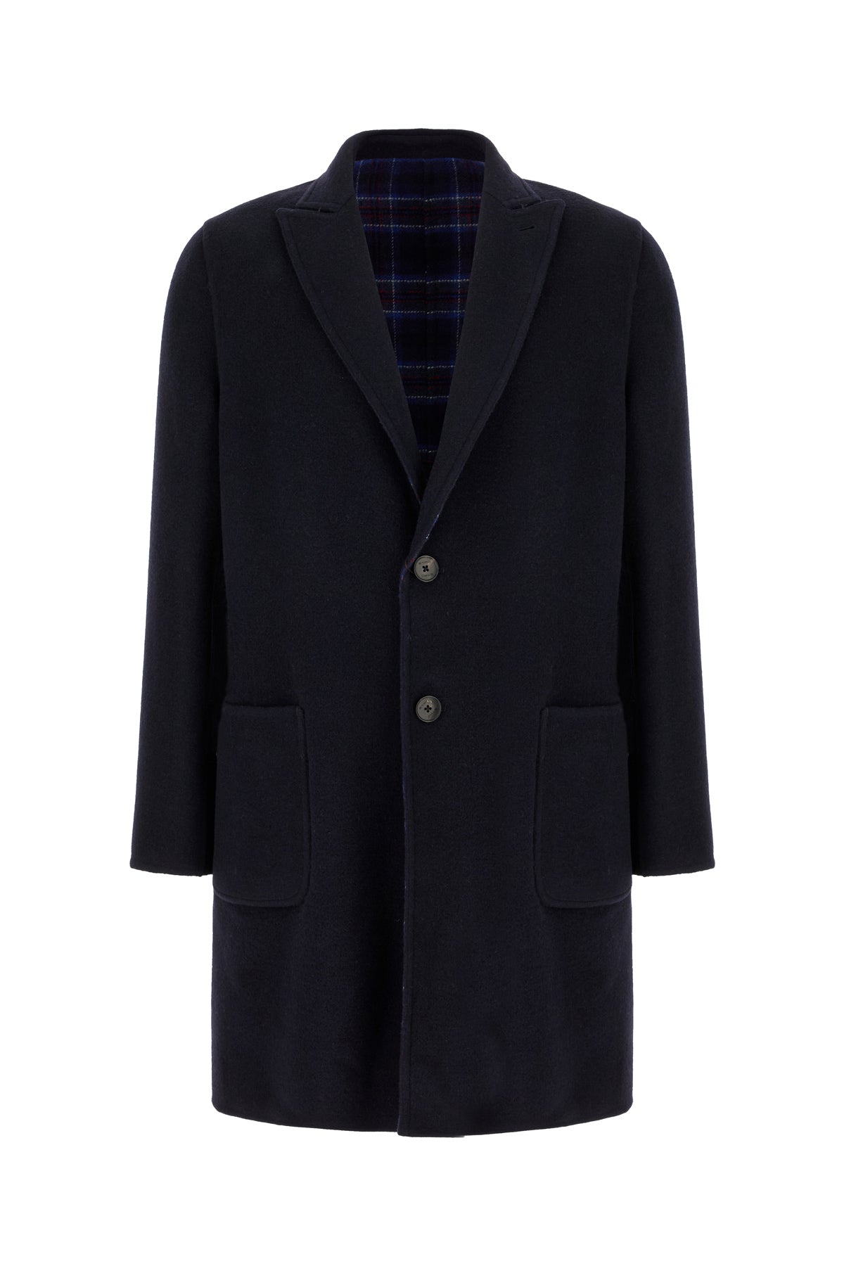 Etro Cappotto in misto lana blu notte