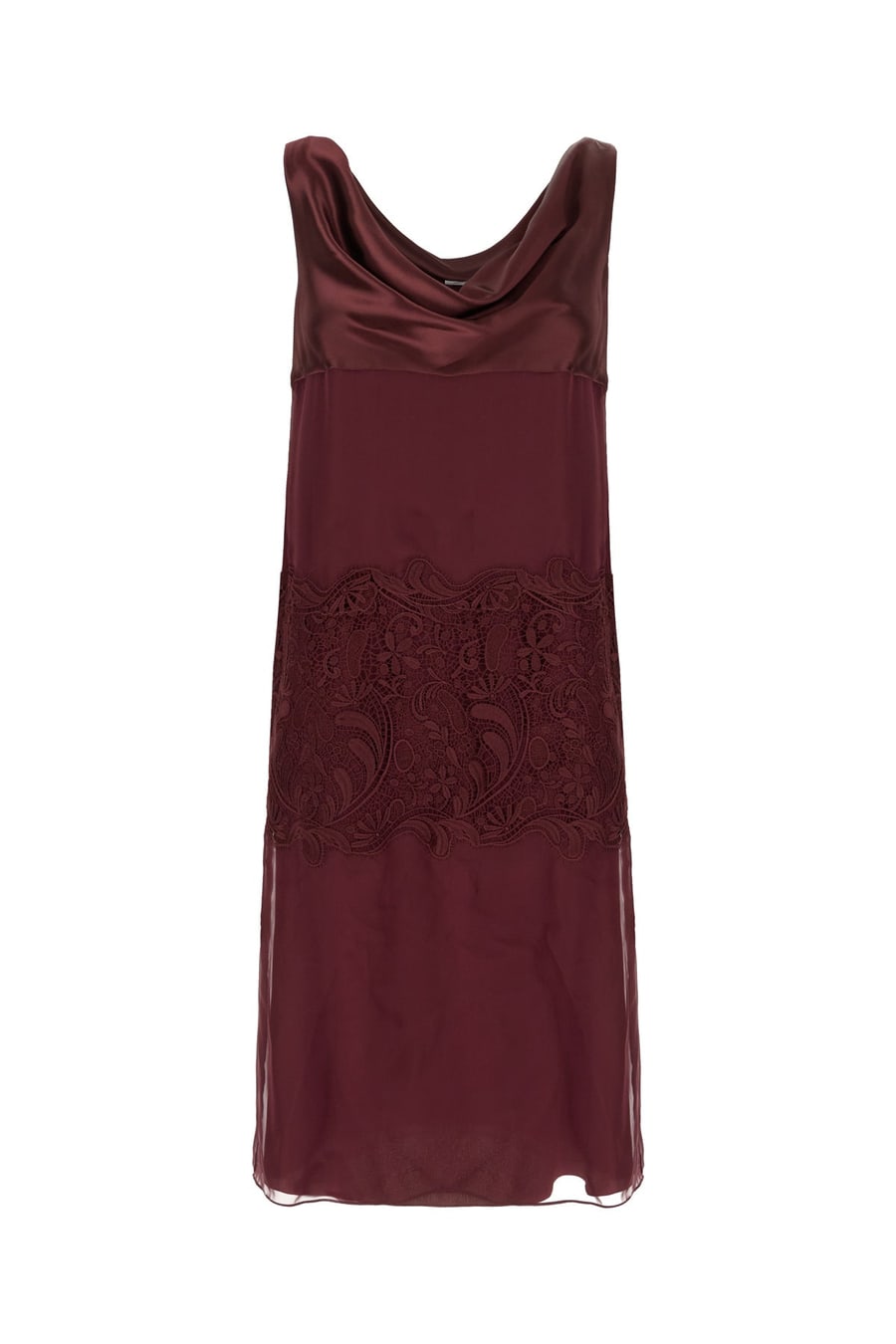 Ferragamo Abito in seta bordeaux