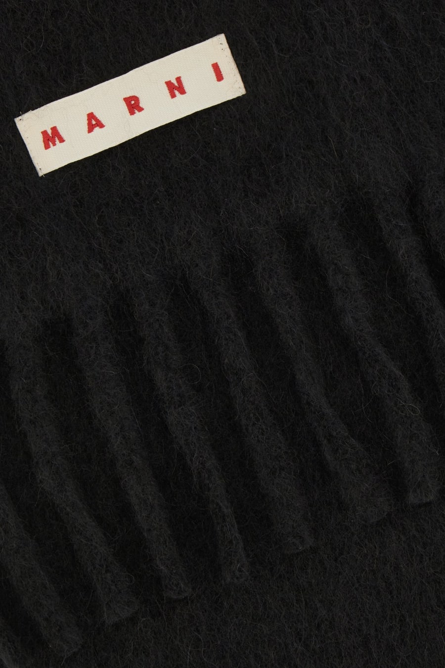 Marni Sciarpa in misto lana nera, view 2