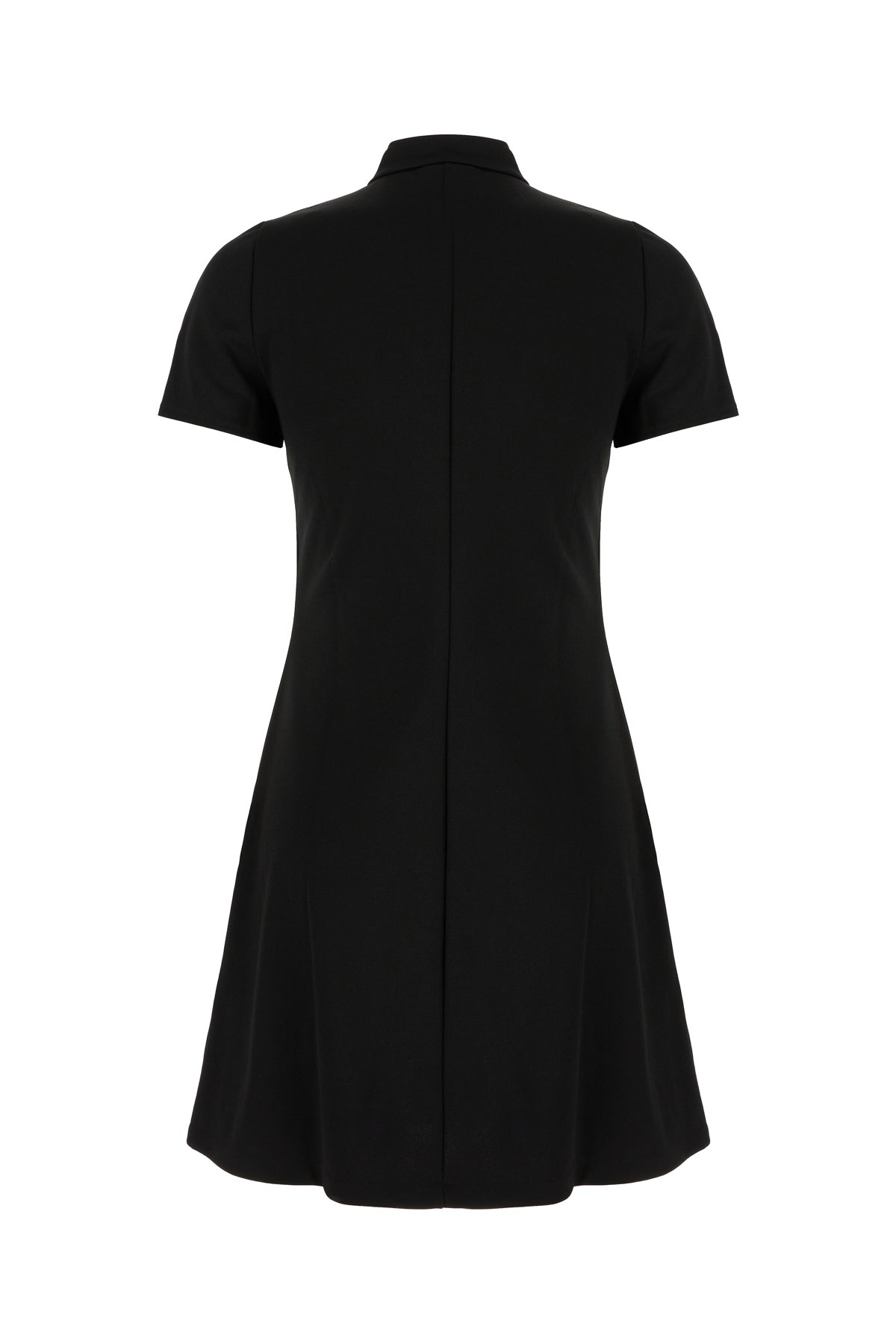 COURREGES Abito in poliestere nero, view 2