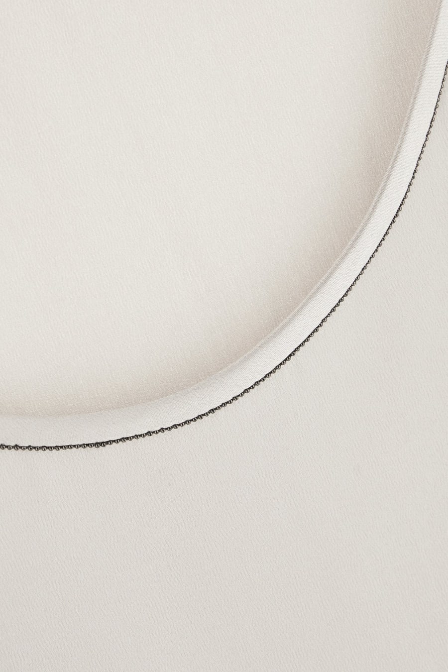 Brunello Cucinelli Top in seta stretch grigio, view 3