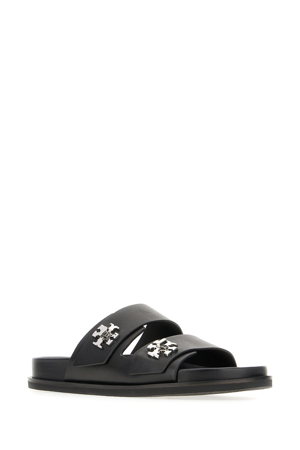 Tory Burch Sandali Slider in pelle nera, view 2