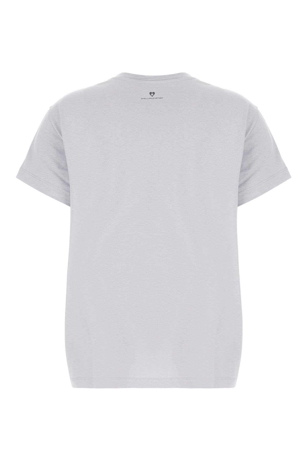 Stella McCartney T-shirt in cotone grigio chiaro, view 2
