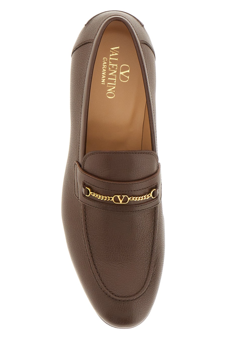 Valentino Garavani Mocassini in pelle cioccolato, view 4