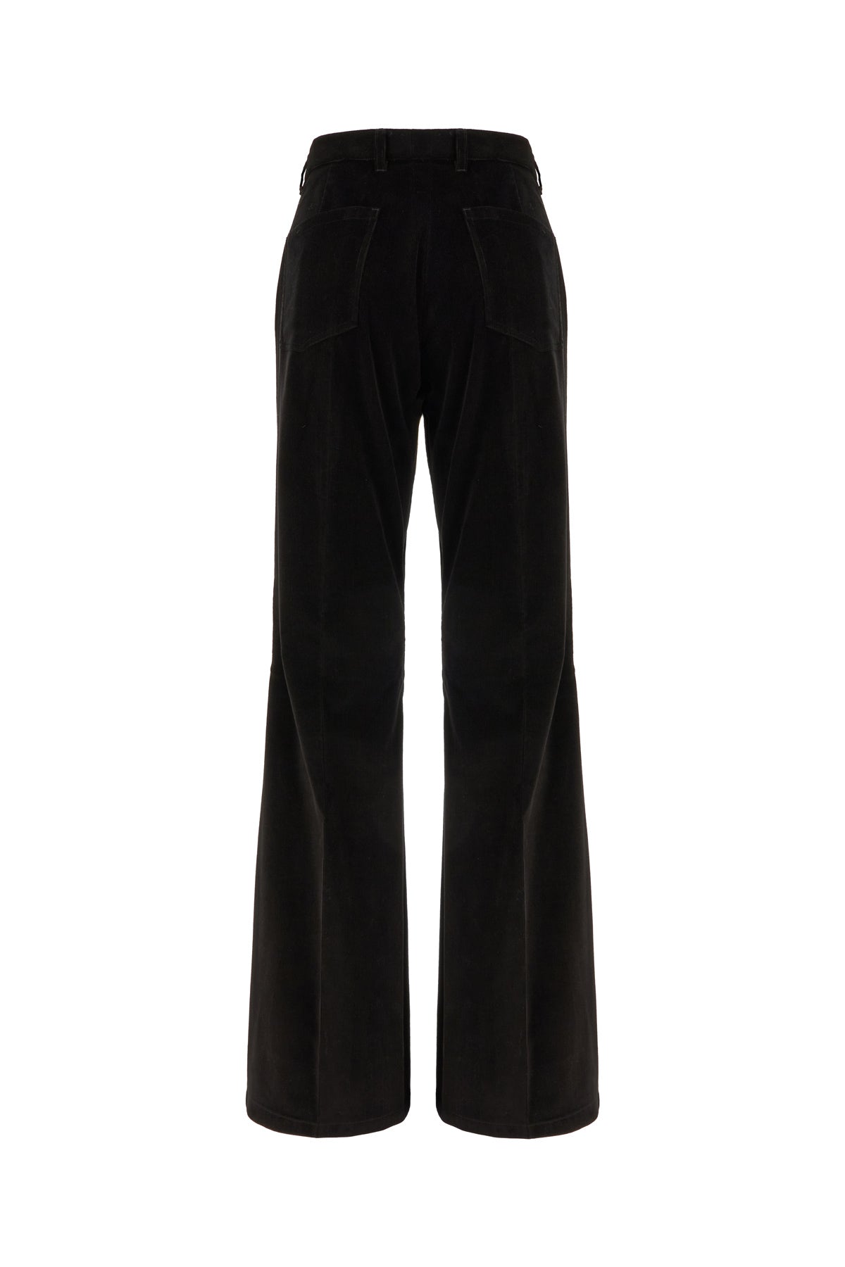 Ferragamo Pantalone in cotone stretch nero, view 2