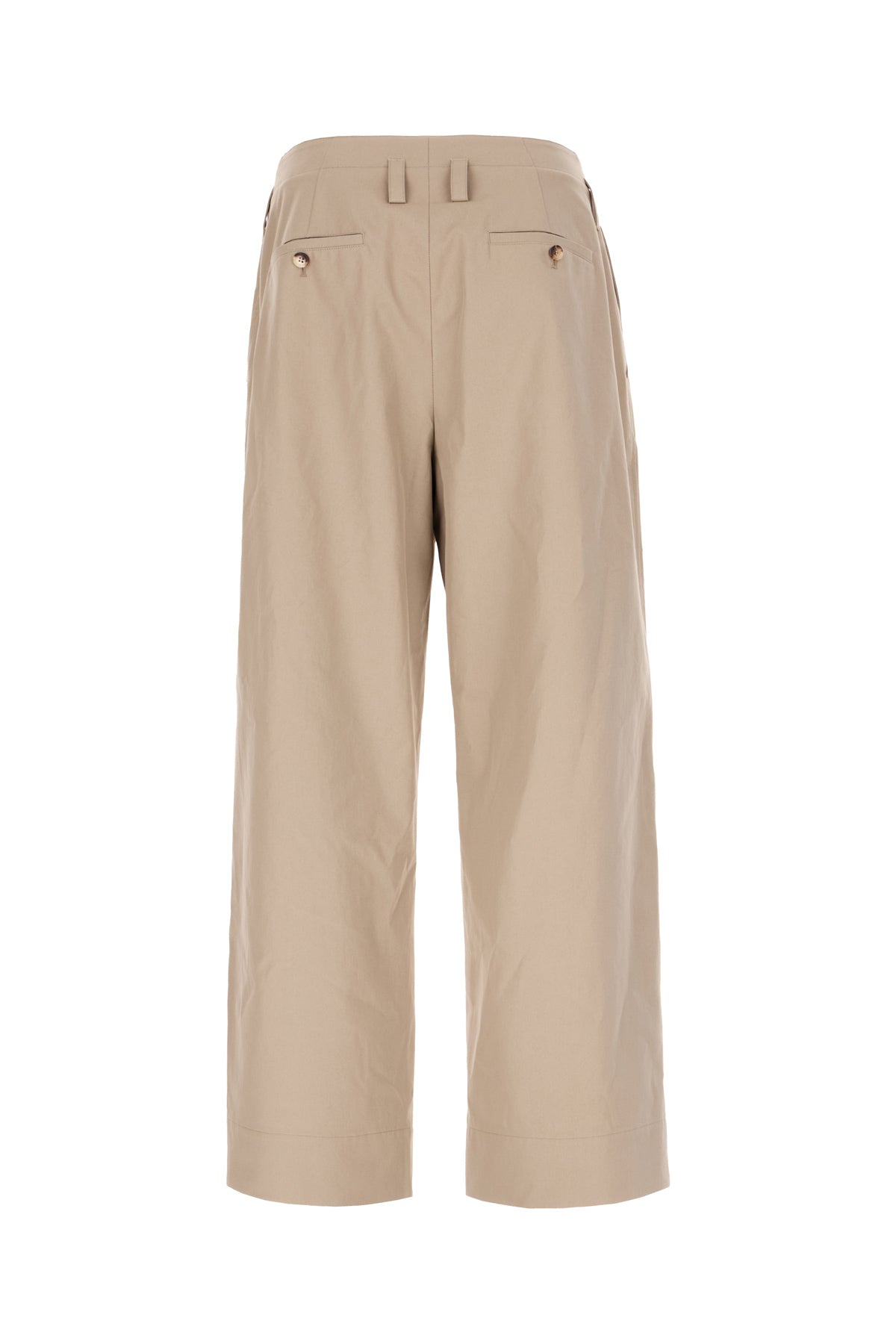 Alexander McQueen Pantalone in cotone tortora, view 2
