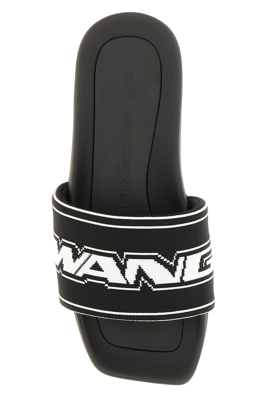 ALEXANDER WANG Slippers in gomma nera, view 4