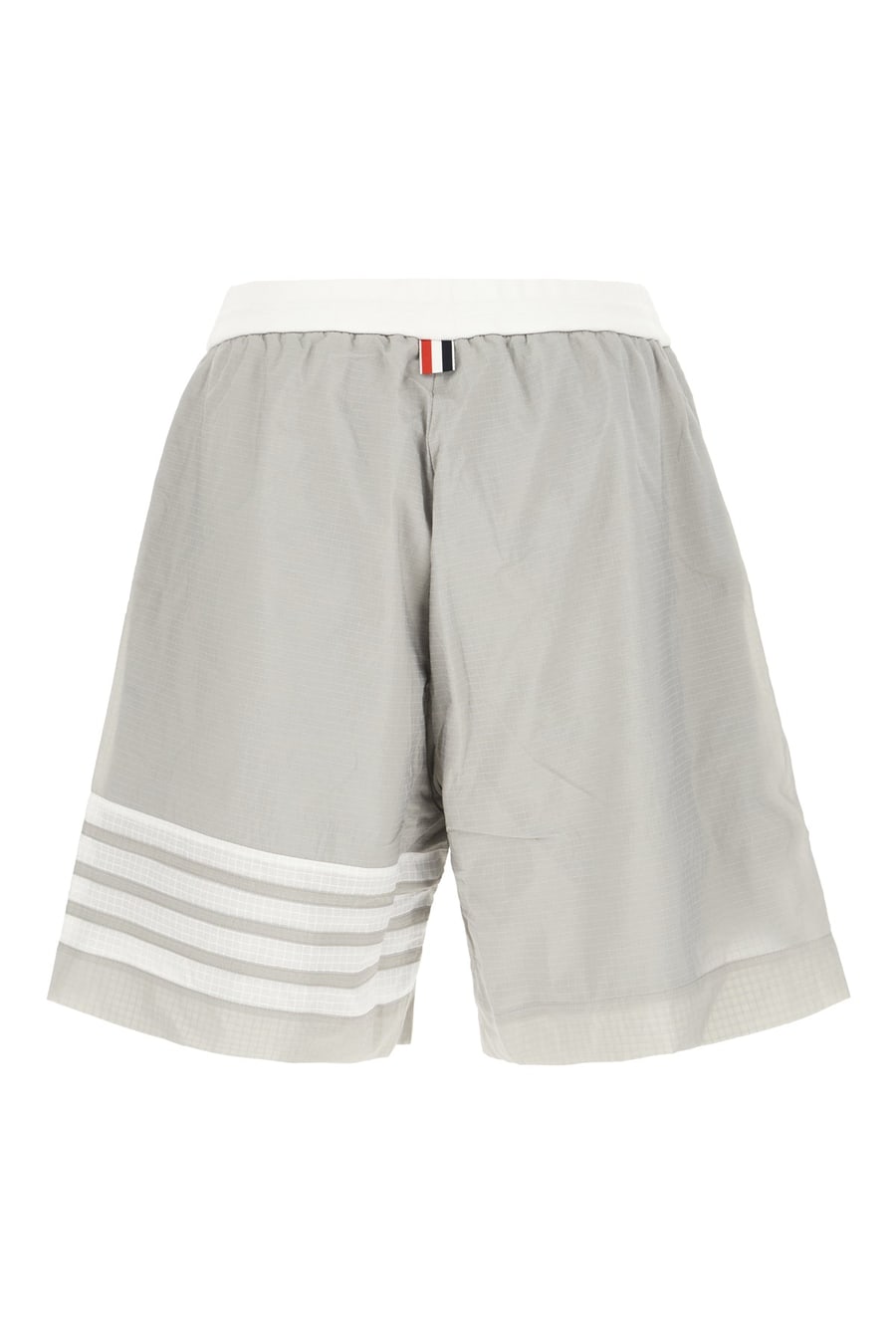 Thom Browne Bermuda in nylon grigio, view 2