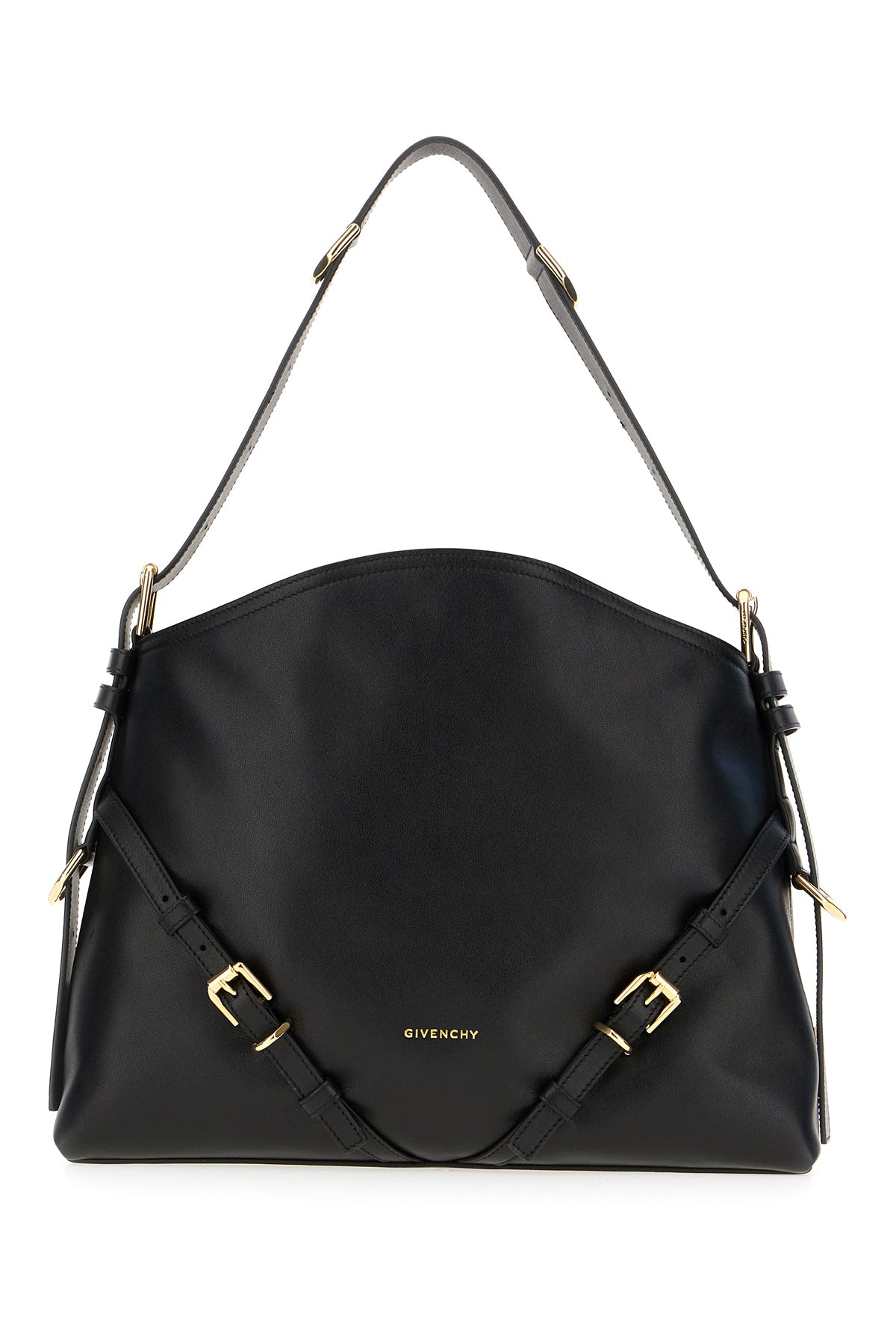 Givenchy Borsa a spalla Voyou media in pelle nera