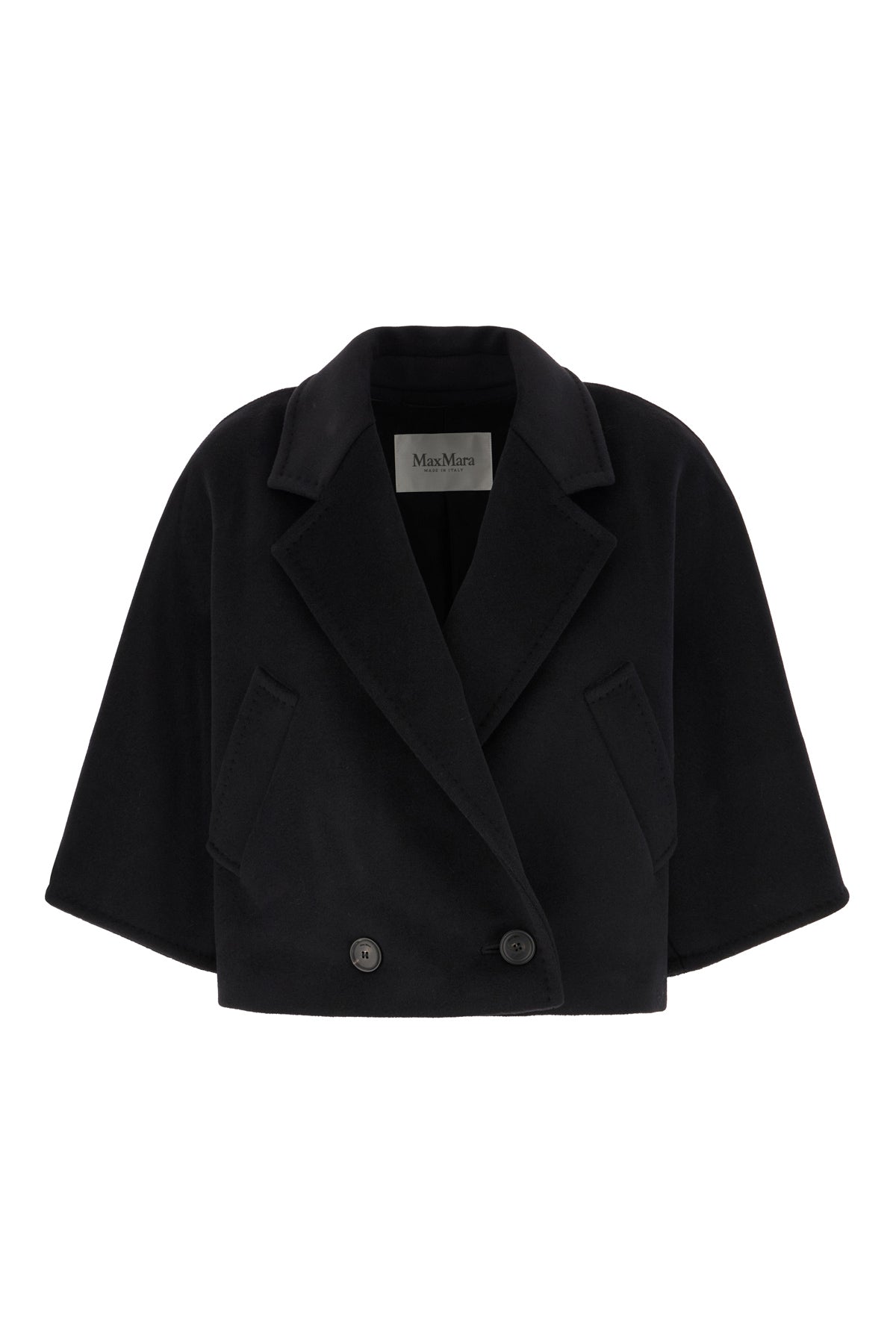 Max Mara Cappotto in misto lana nera