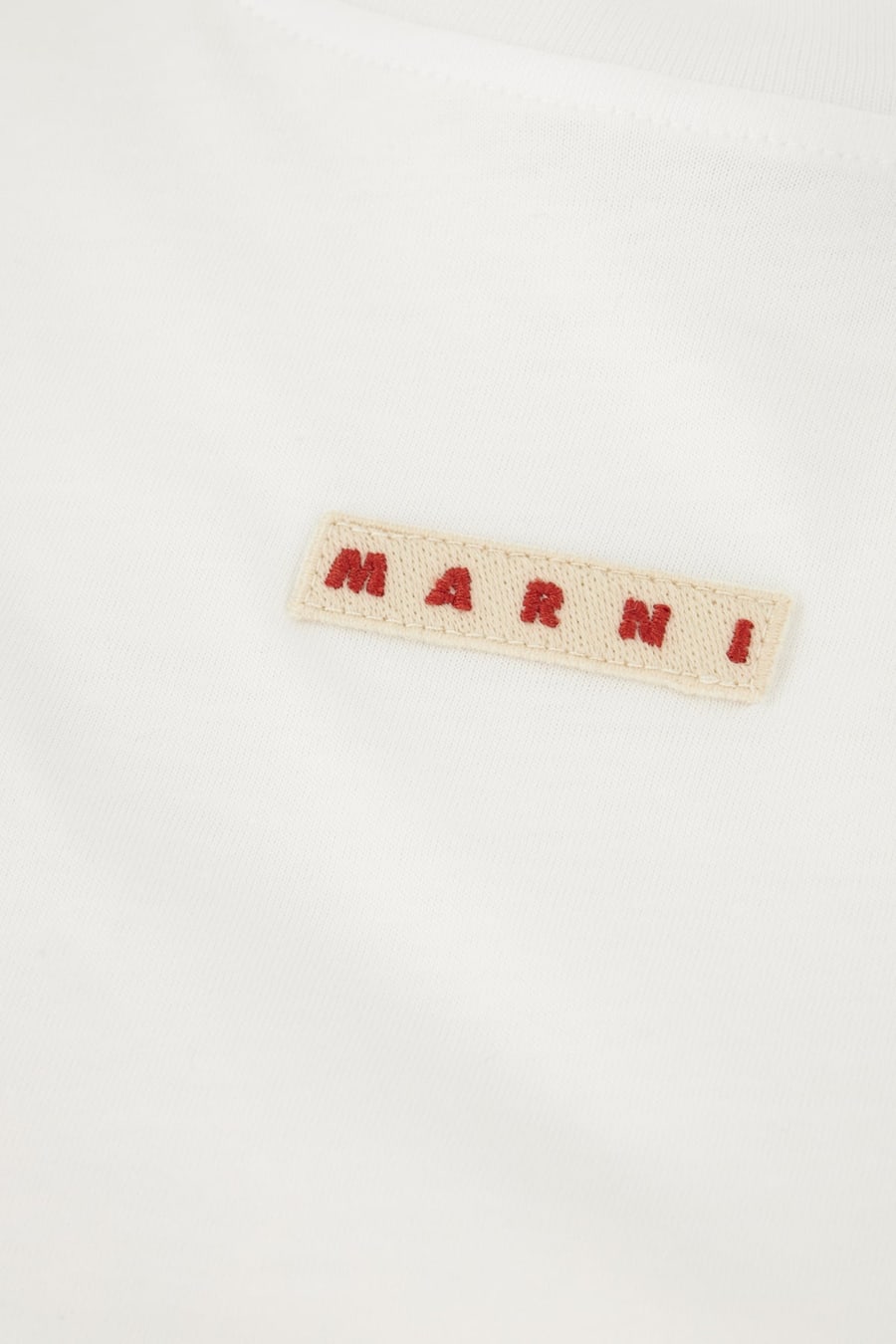 Marni T-shirt in cotone bianco, view 3