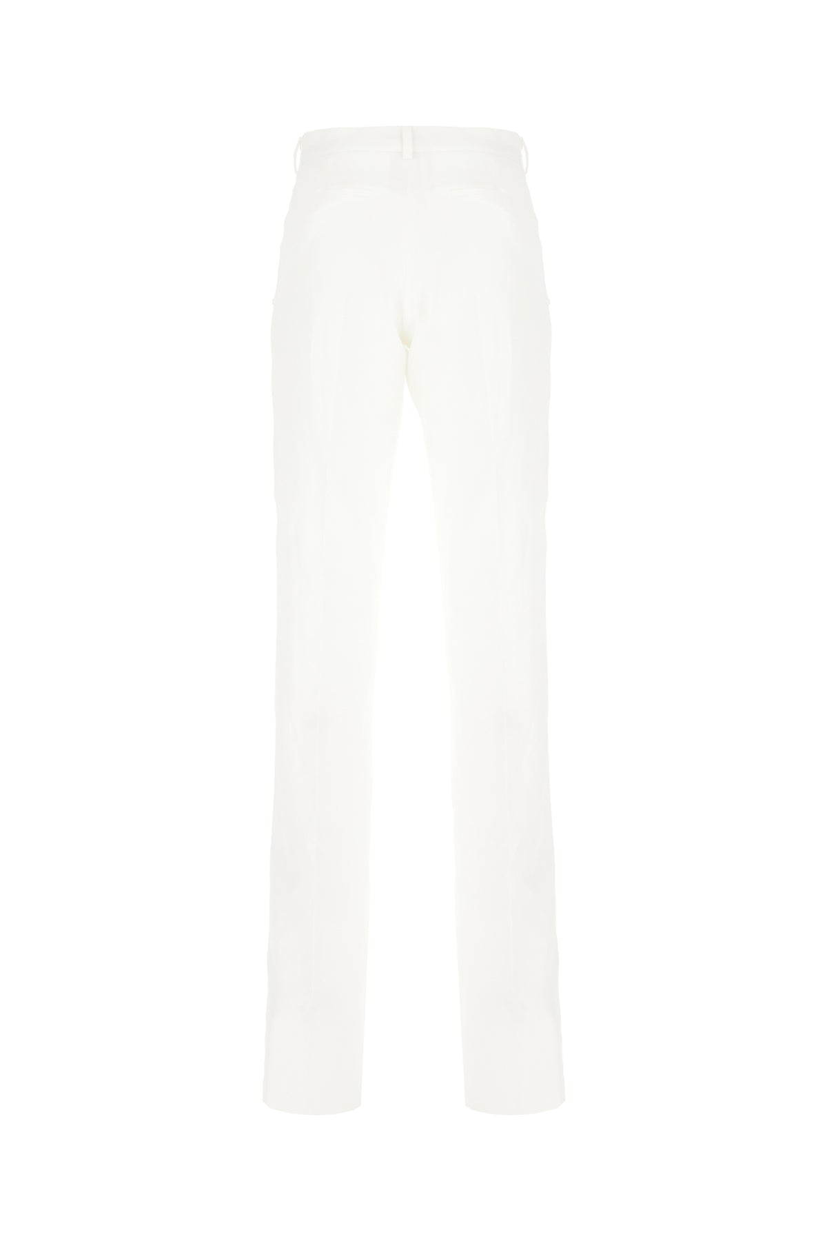 Sportmax Pantalone in misto viscosa bianca, view 2