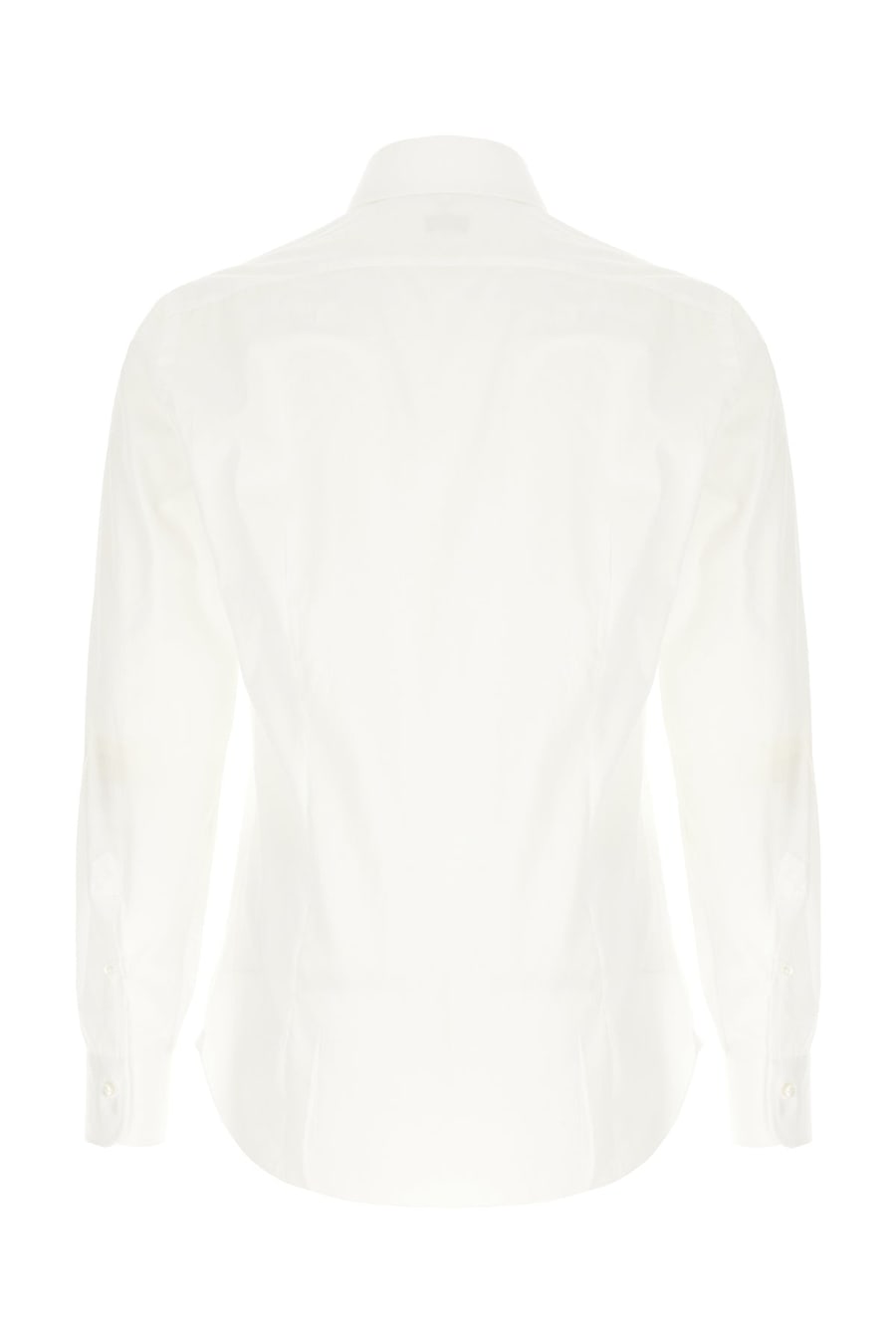 BARBA Camicia in misto cotone bianco, view 2