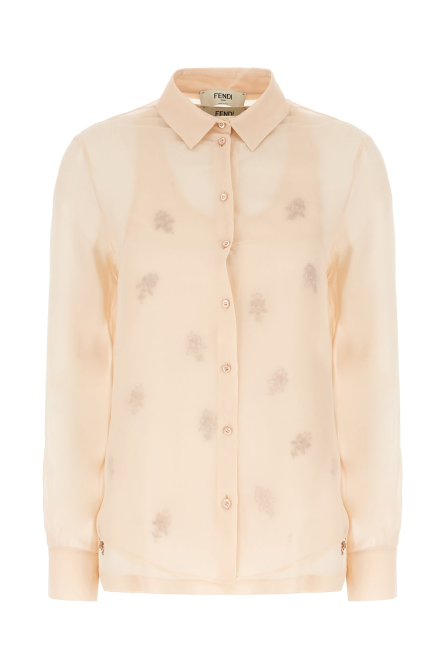 Fendi Blusa in seta pesca